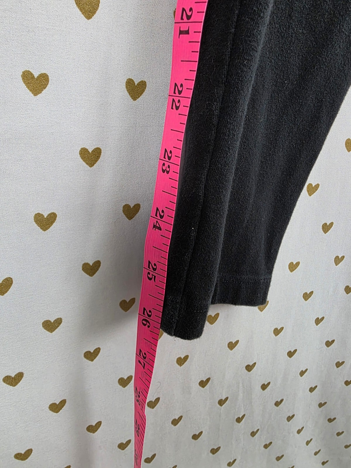 Victorias Secret PINK Bling Logo Foldover Vintage Studded Yoga Pants Ankle Med
