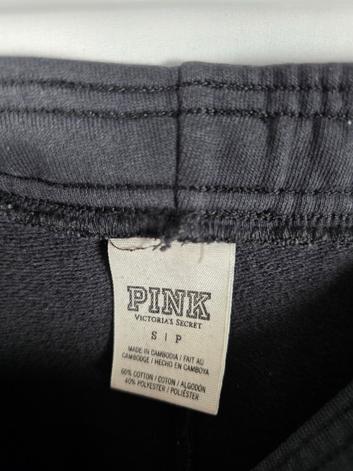 Victorias Secret PINK LOVE Black Sweats Sweatpants SMALL