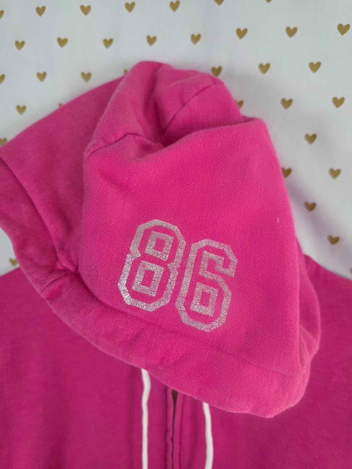 Vintage VS PINK My Favorite Sweats Hoodie L University 86 Rhinestone Dog BLING