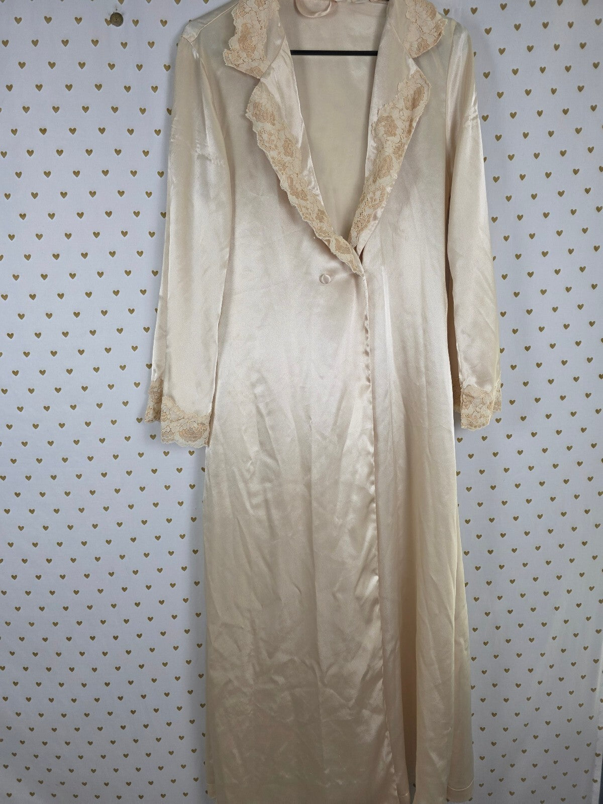 Victoria's Secret Satin Lace Corset Nightgown Robe Set Ivory Bridal S XS/S