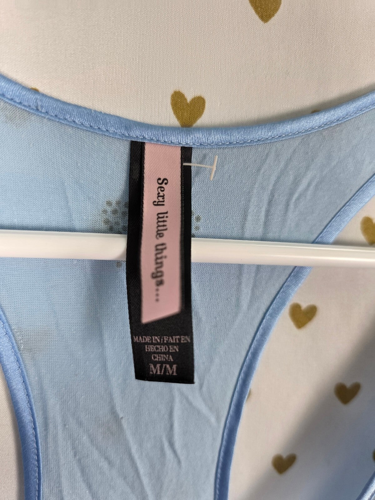 Victorias Secret Sexy Little Things Ruffled Babydoll Tank Top Blue Medium