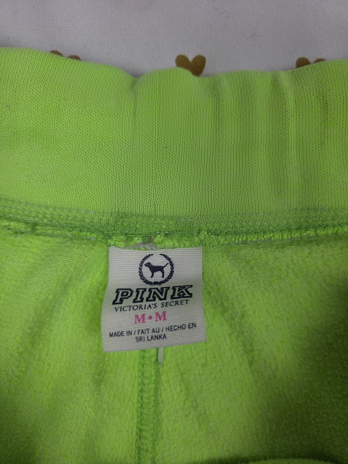 Victorias Secret PINK Neon Logo Sweat Shorts vintage Y2k MEDIUM