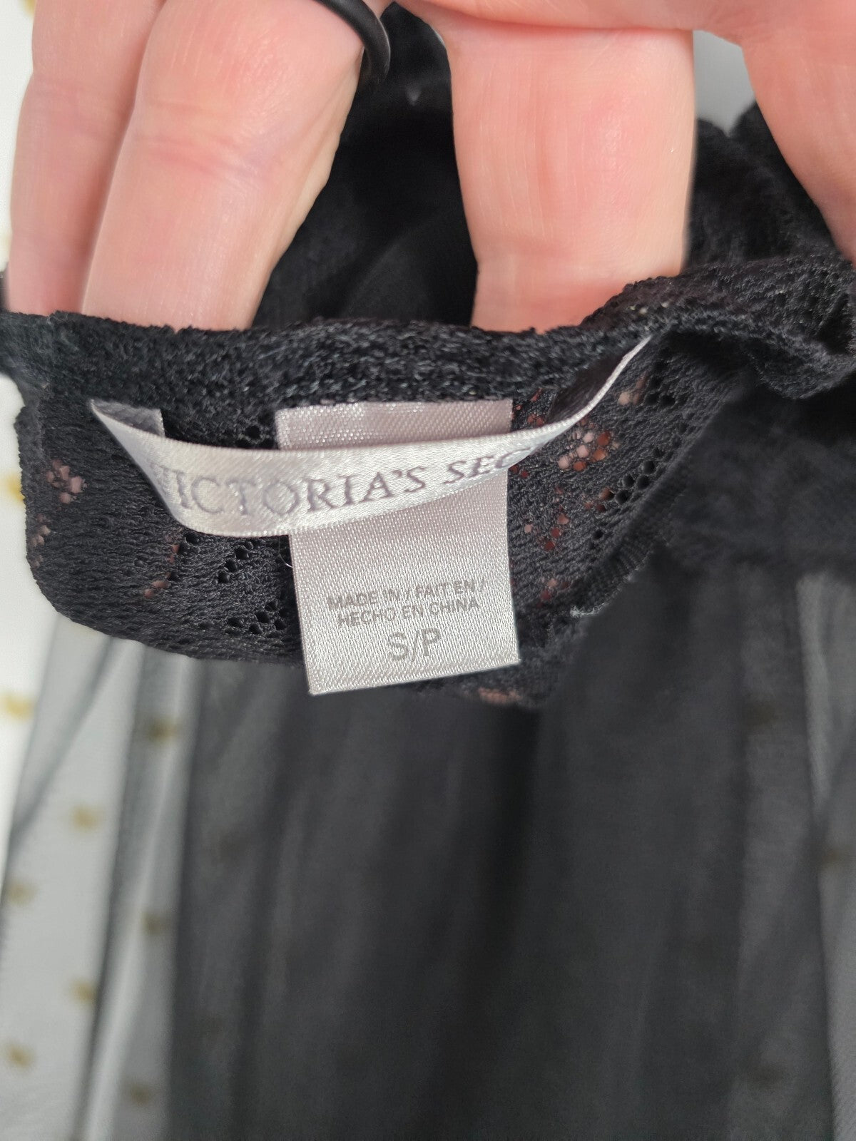 Victorias Secret Sheer Sexy Stretch Lace Halter Babydoll Lingerie nightie Dress
