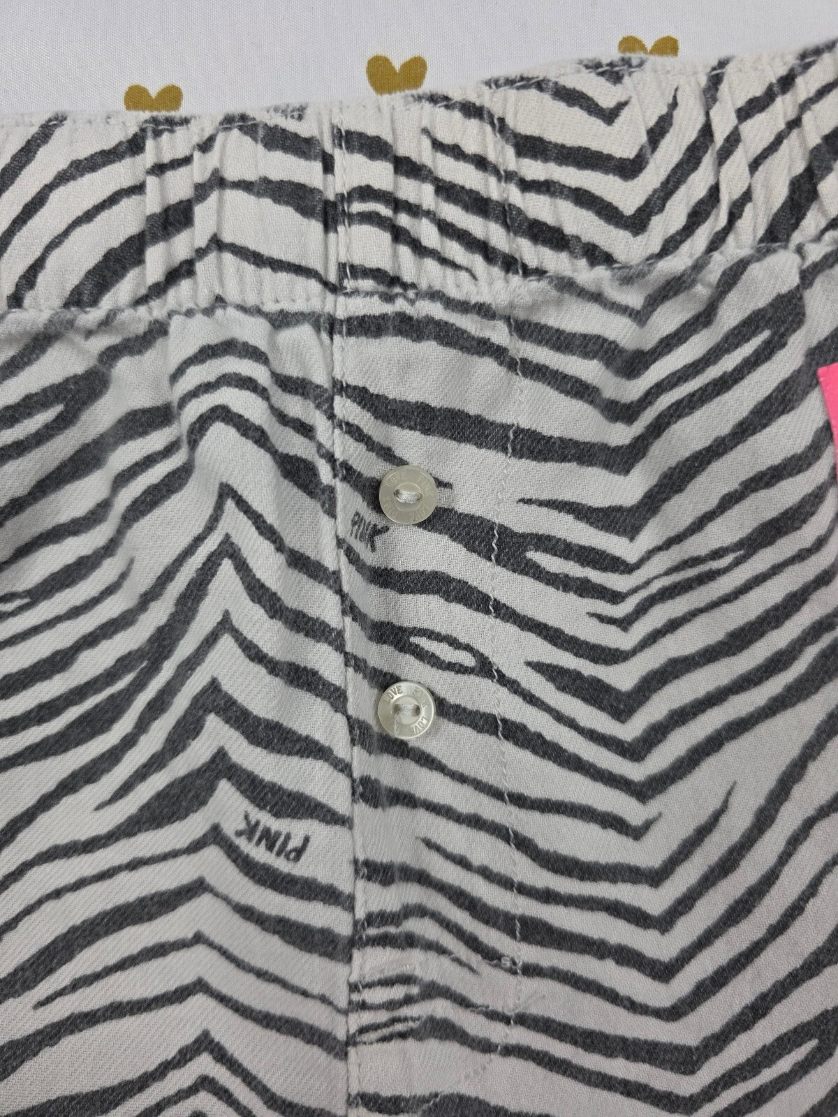 Victorias Secret PINK Vintage ZEBRA Love SM Sleep Shorts Boxers Pajama Bottoms