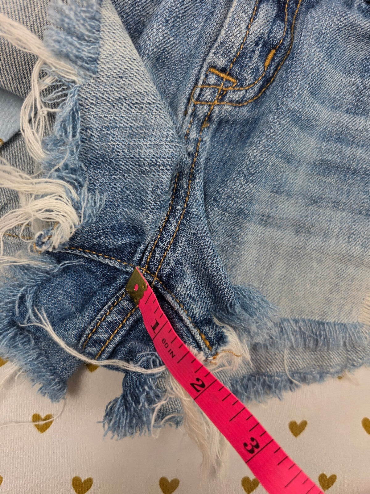 Victorias Secret PINK Denim Super Short Cutoff Shorts Size 0