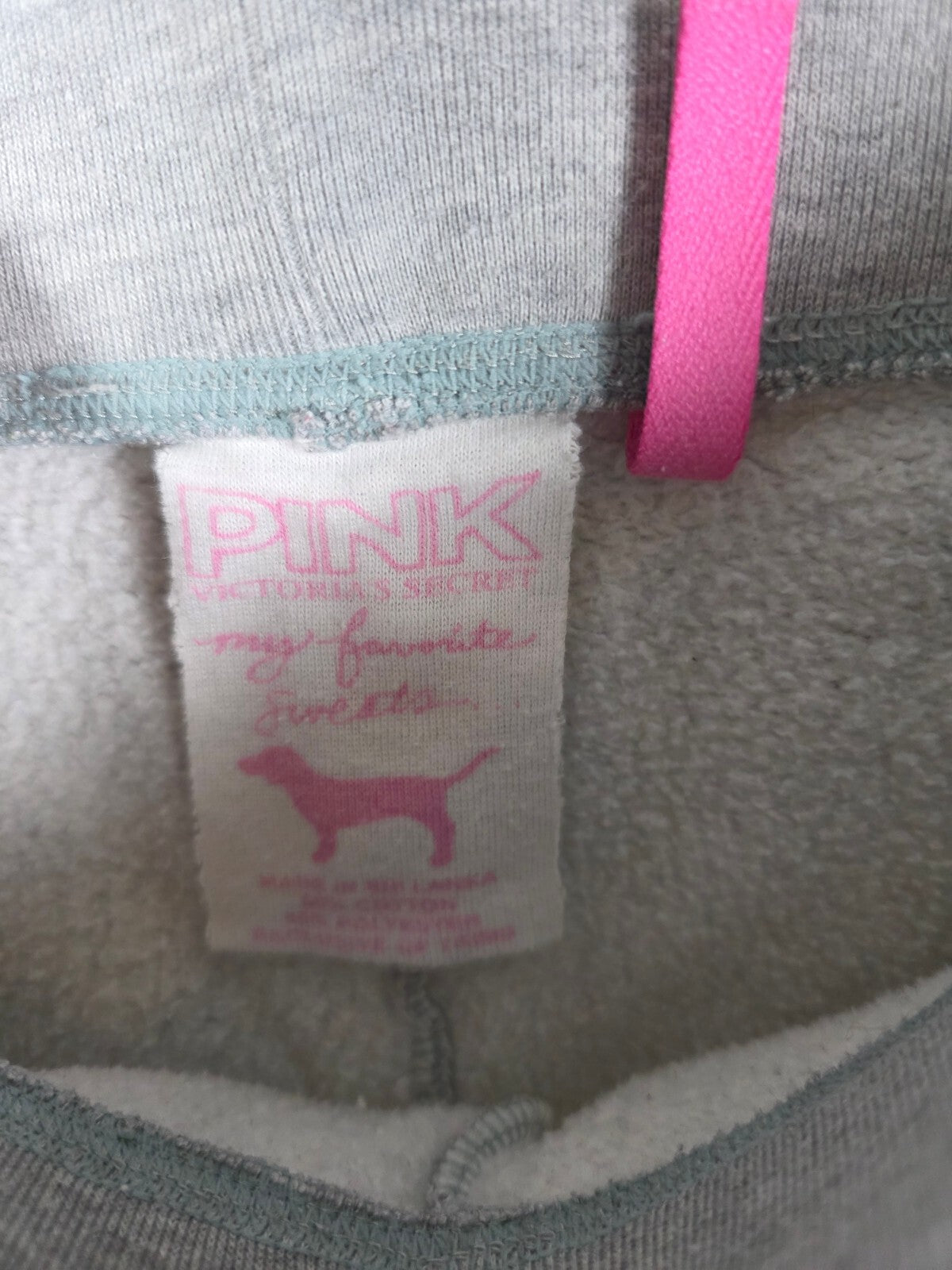 Vintage PINK Victoria's Secret Love Pink Rock N Roll Capri Sweatpants M Y2K
