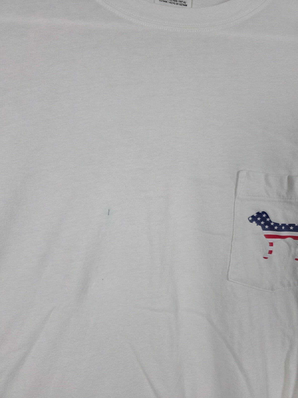 Victorias Secret PINK USA American Flag Dog Logo Long Sleeve tee Shirt XS