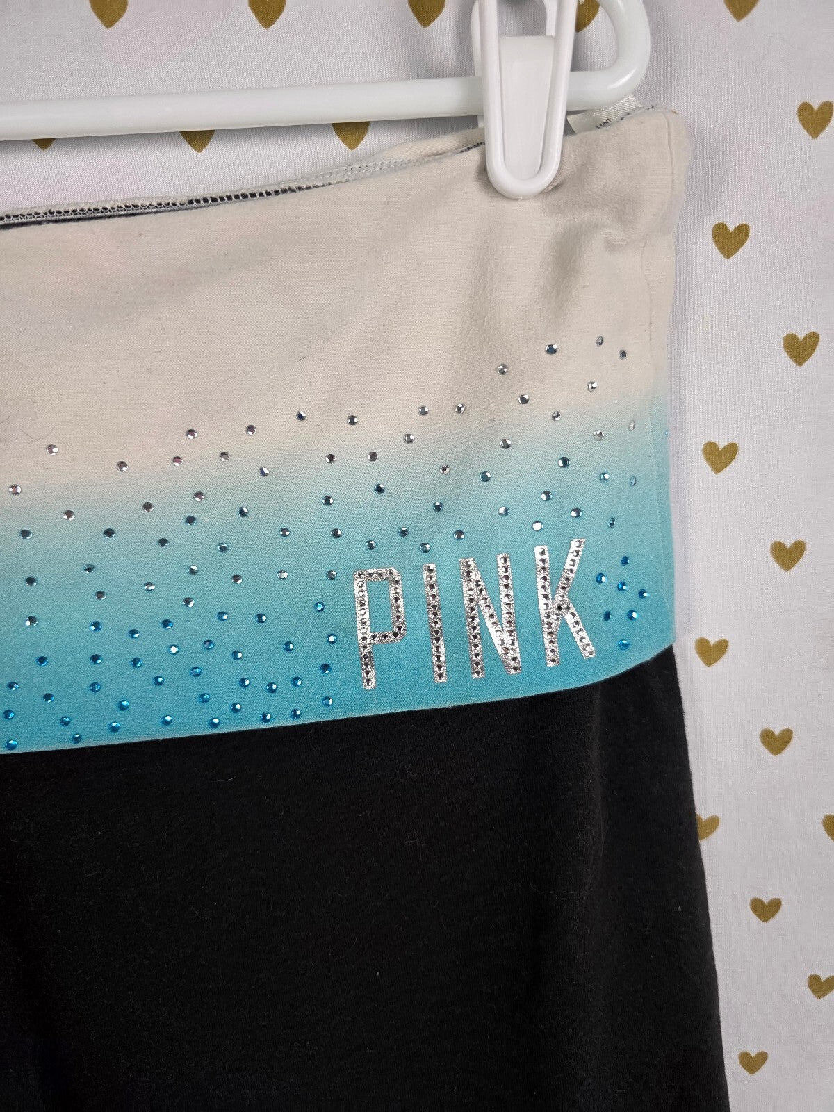 Victorias Secret PINK Gradient Bling Capri Leggings Yoga Pants Large