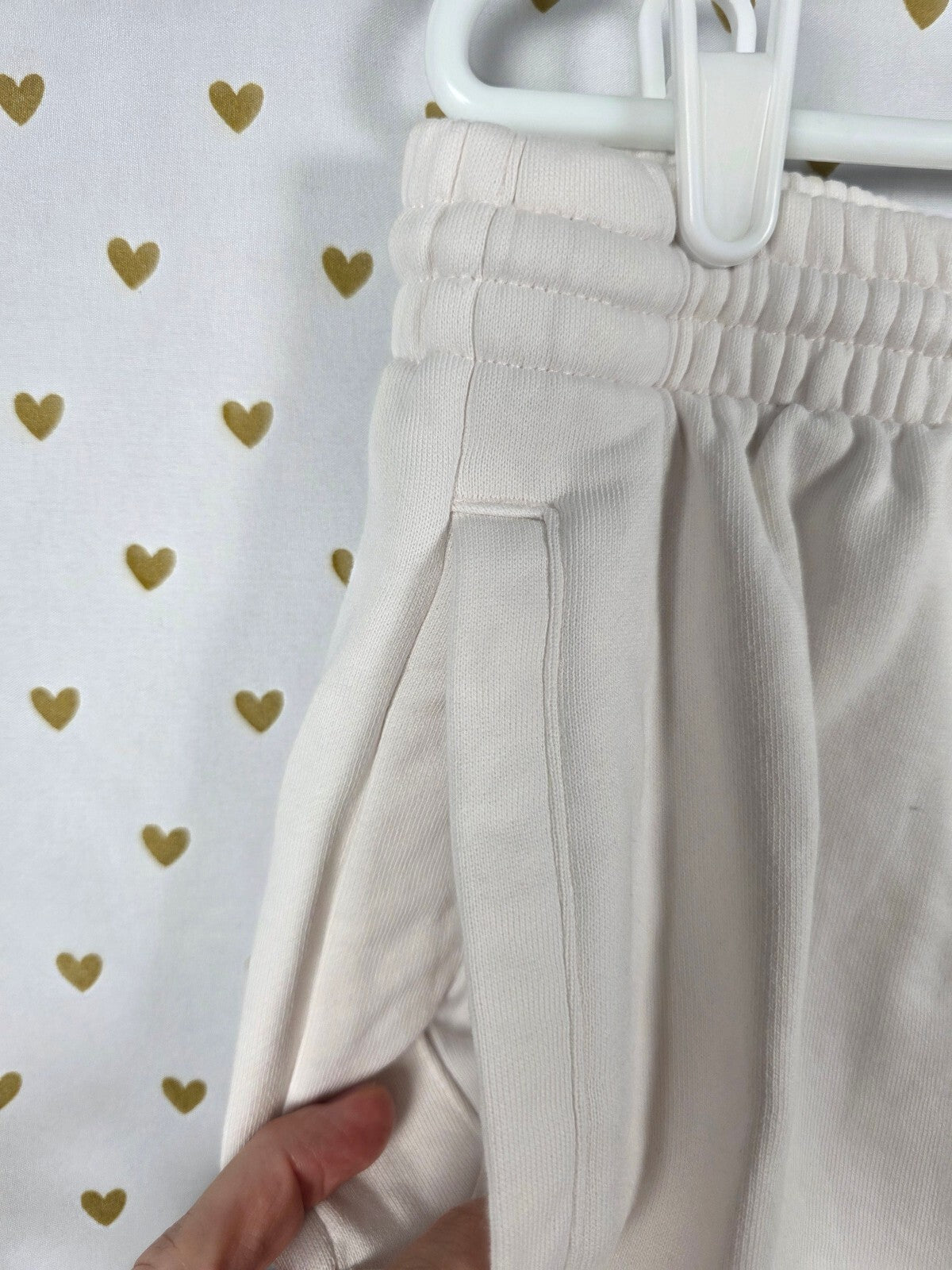 Victoria's Secret Supermodel Essentials White Fleece Joggers Wings XL