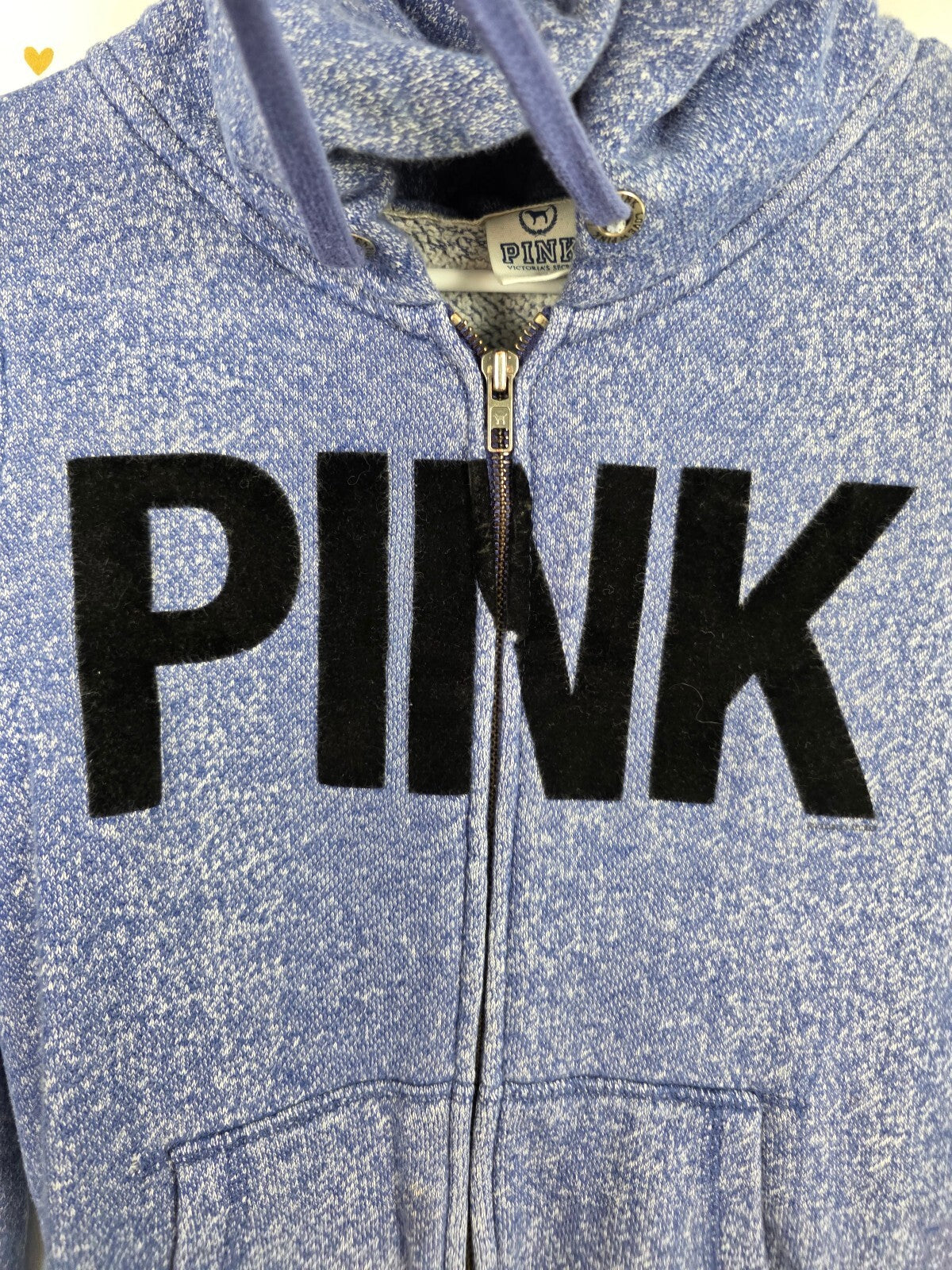 Victorias Secret Pink Vintage Logo Full zip Hoodie Small Purple