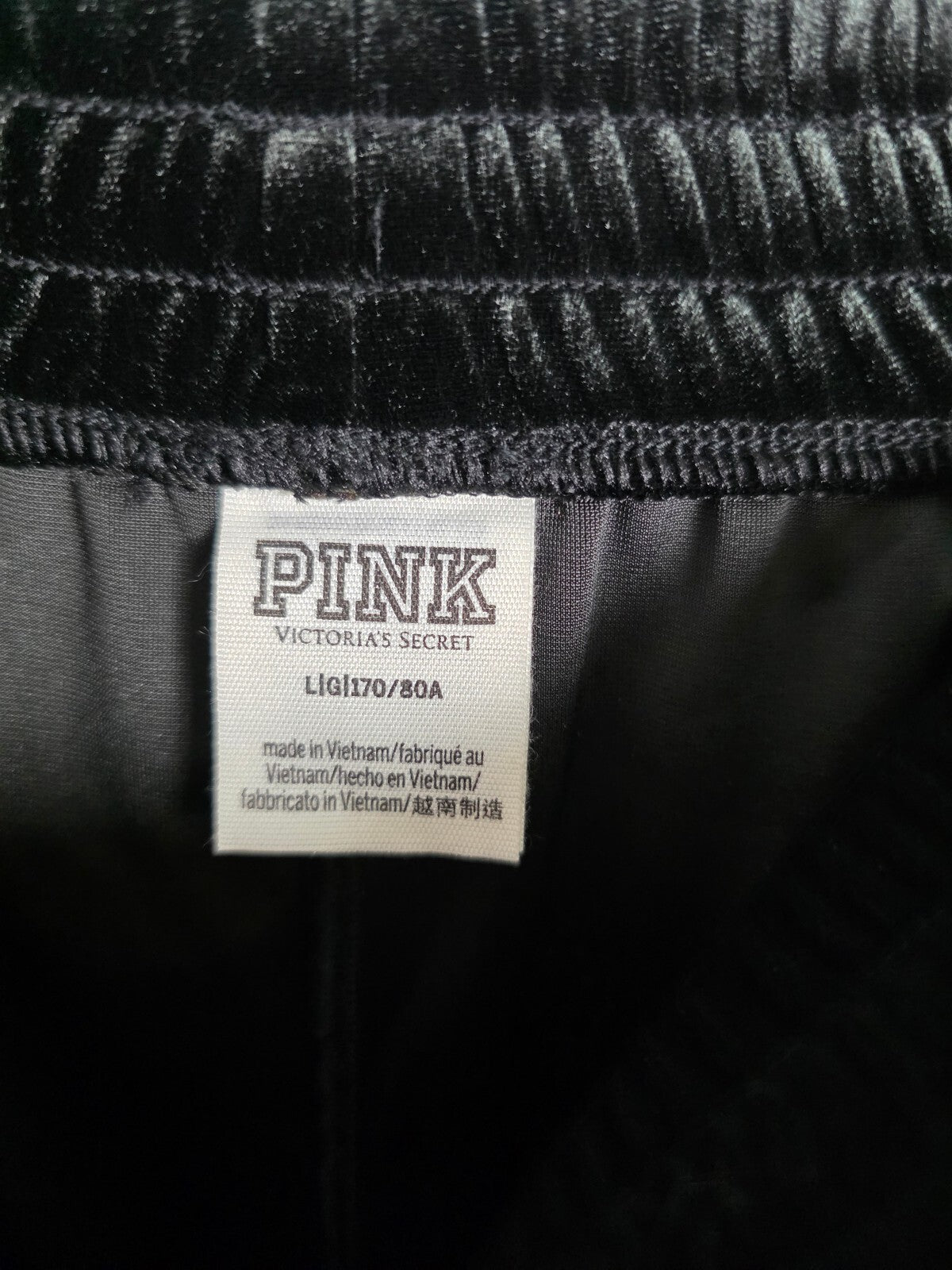 Victorias Secret Pink VELOUR BLING Hoodie Jacket Sweats SET 2pc LARGE