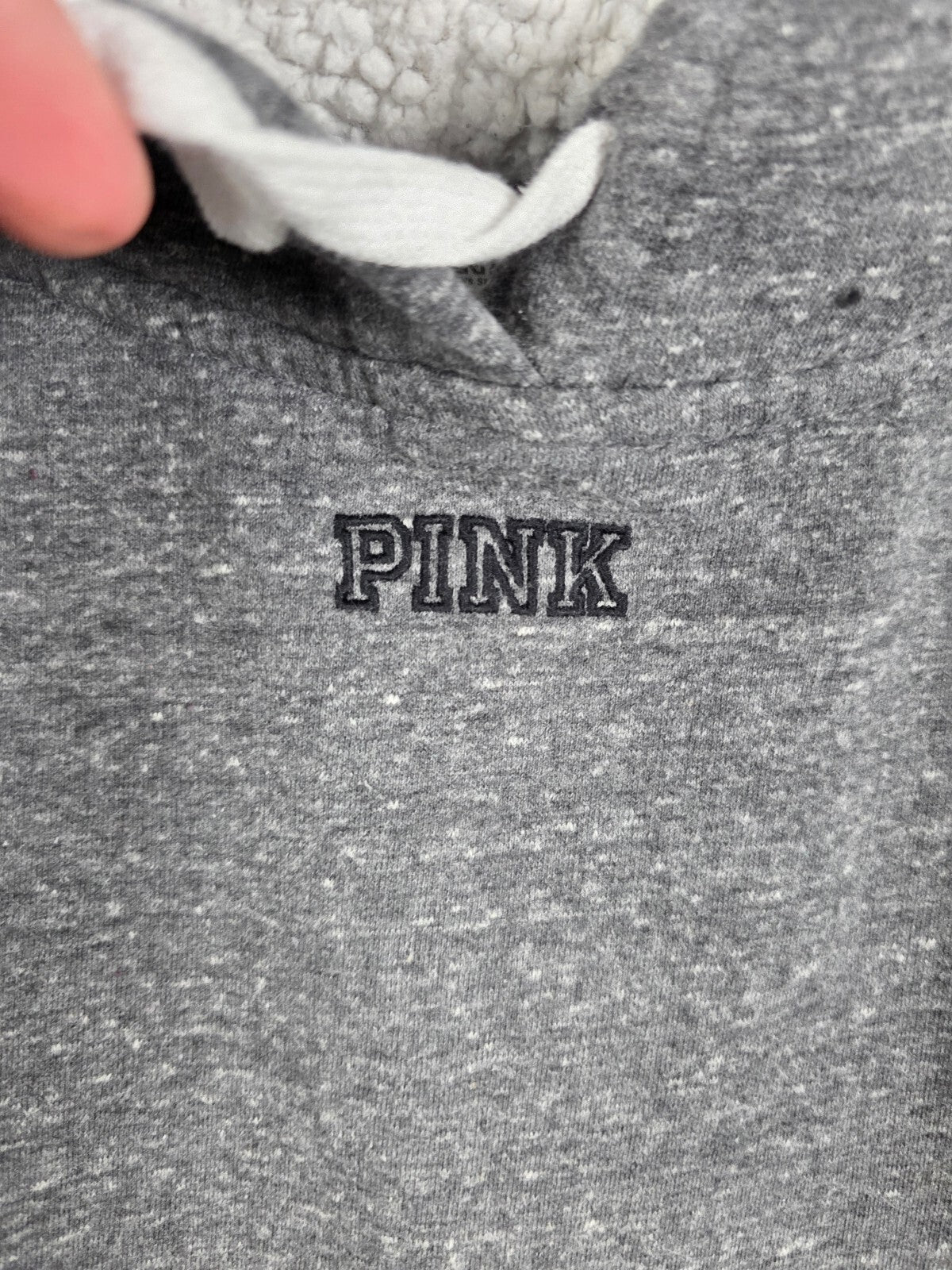 Victorias Secret Pink Sherpa Lined Camo Camouflage Logo Pullover Hoodie XS