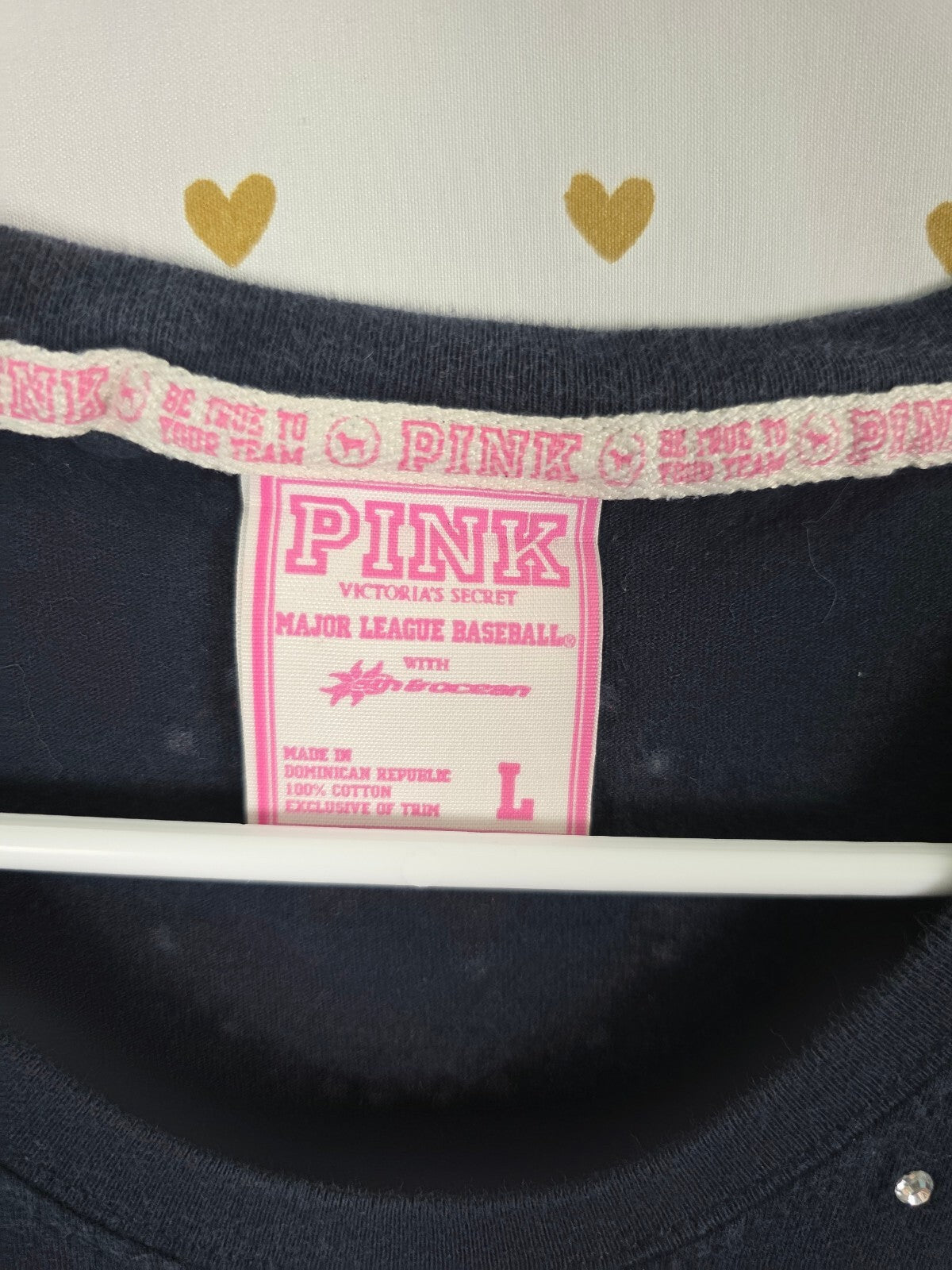 Victoria’s Secret PINK MLB Minnesota Twins Rhinestone BLING Tee Shirt L