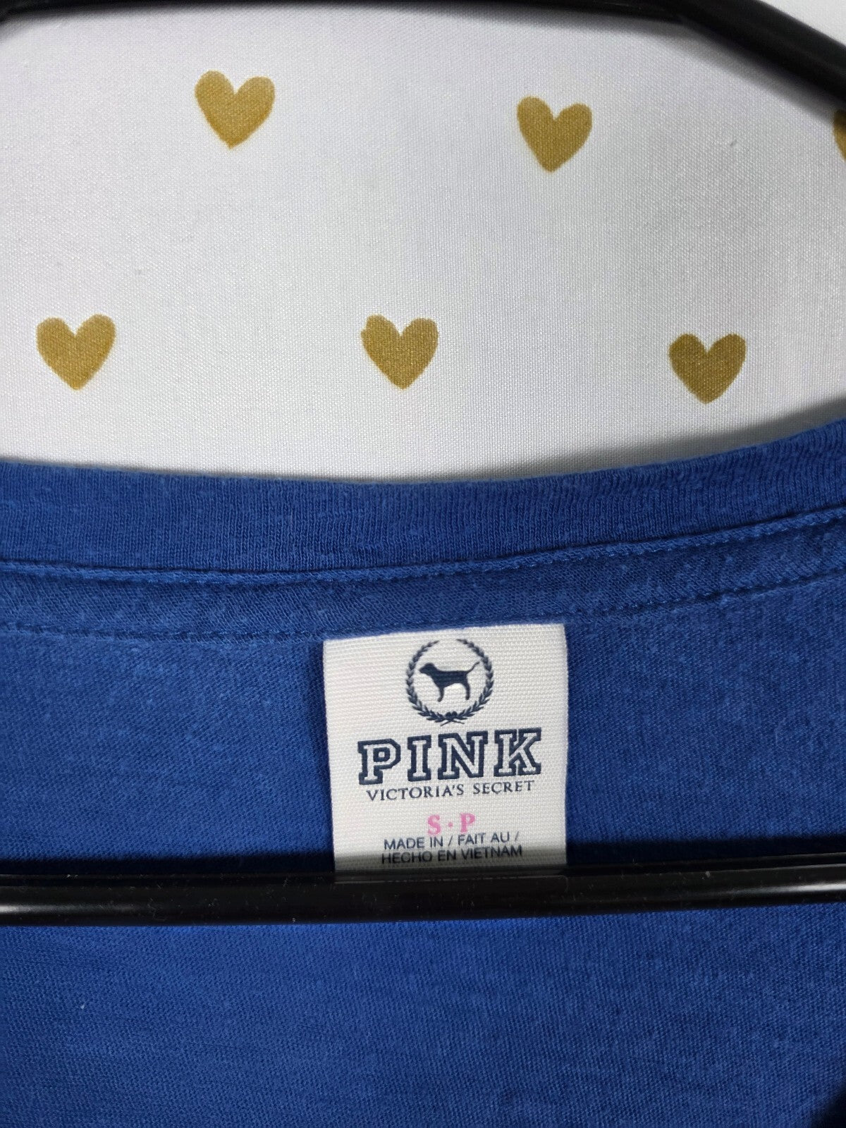 Victorias Secret PINK V Neck Vintage y2k Logo Tee shirt SMALL
