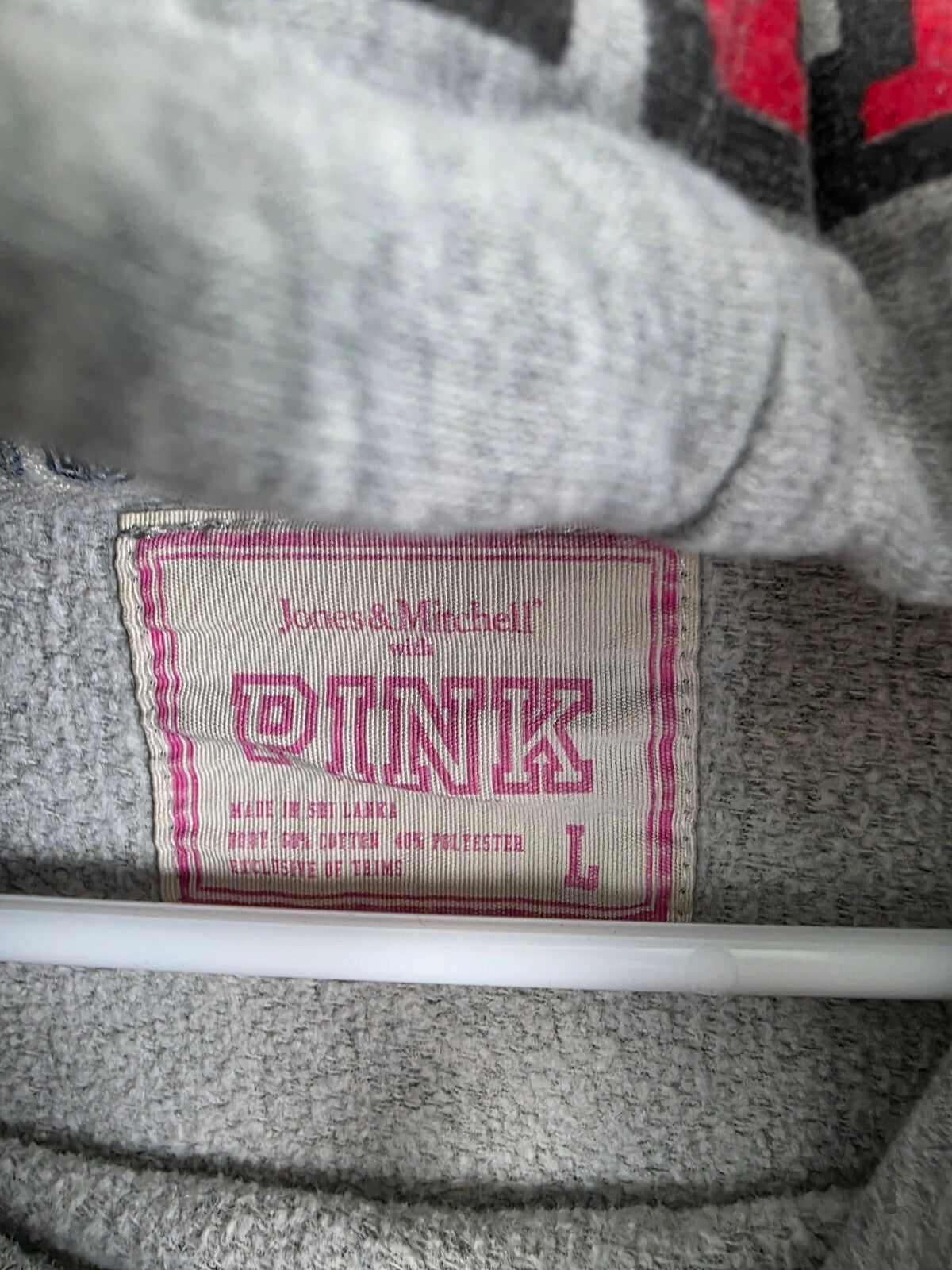 Victoria's Secret PINK Georgia Bulldogs UGA Hoodie L Janessa Mitchell Gray