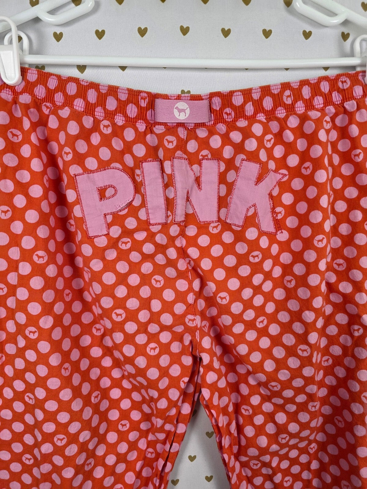 Victorias Secret Pink Polka Dot Vintage Y2k Medium Sleep Pants Pajama PJ Bottoms