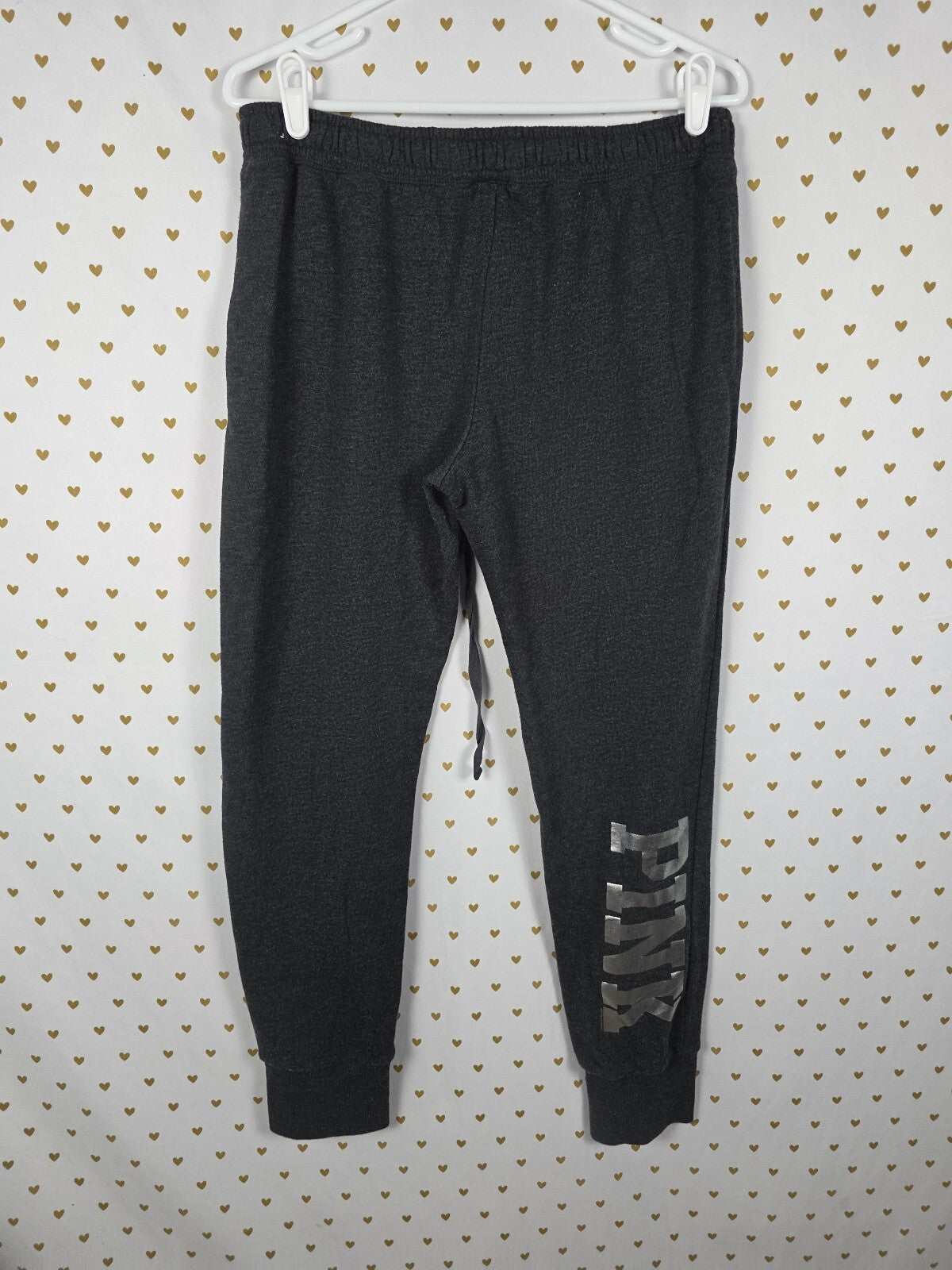 Victorias Secret PINK Vintage heart Love Sweats Sweatpants Y2k large Super Soft