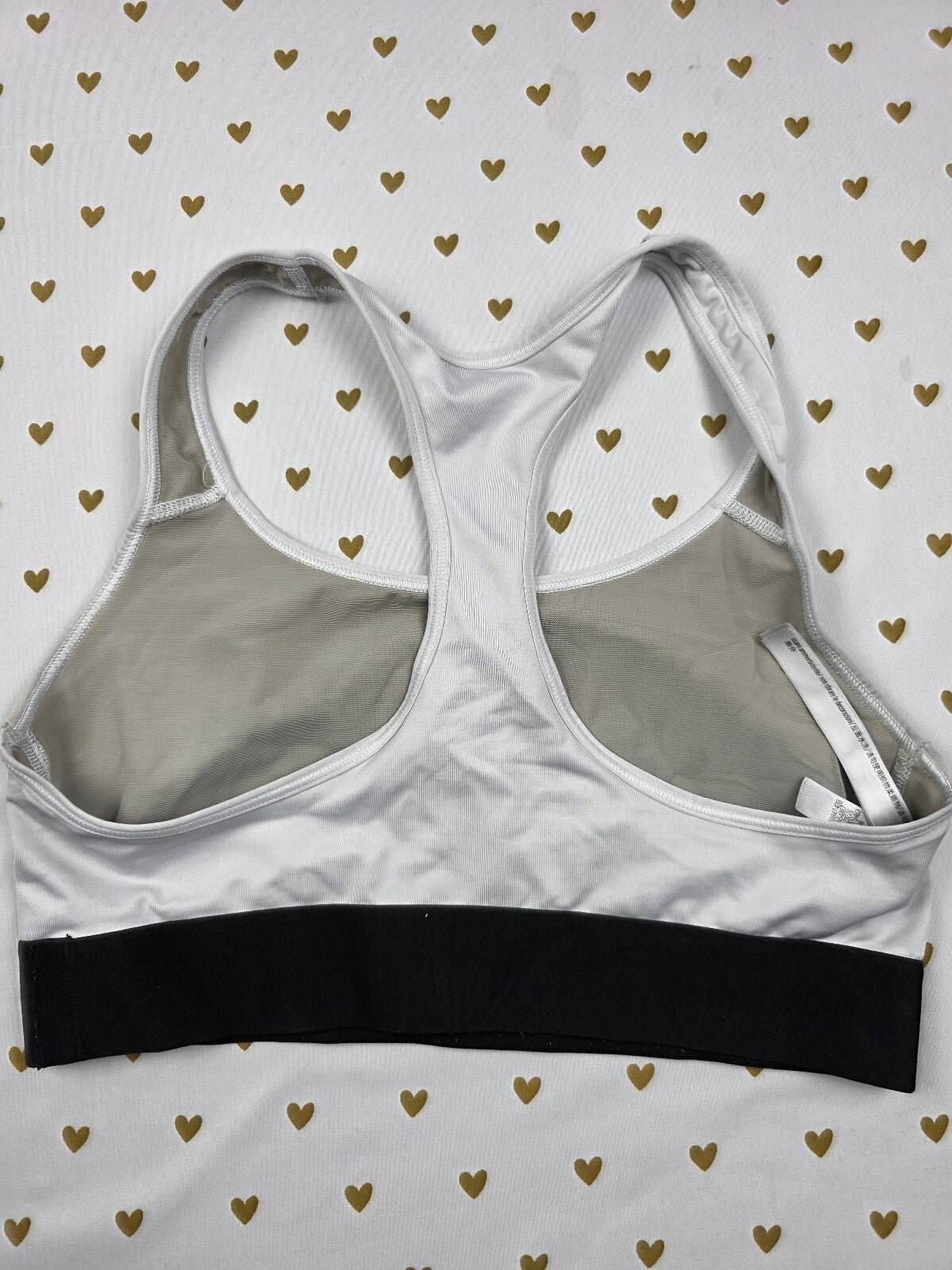 Victorias Secret Sport White Sports Bra Medium Bralette Bra Top Tank