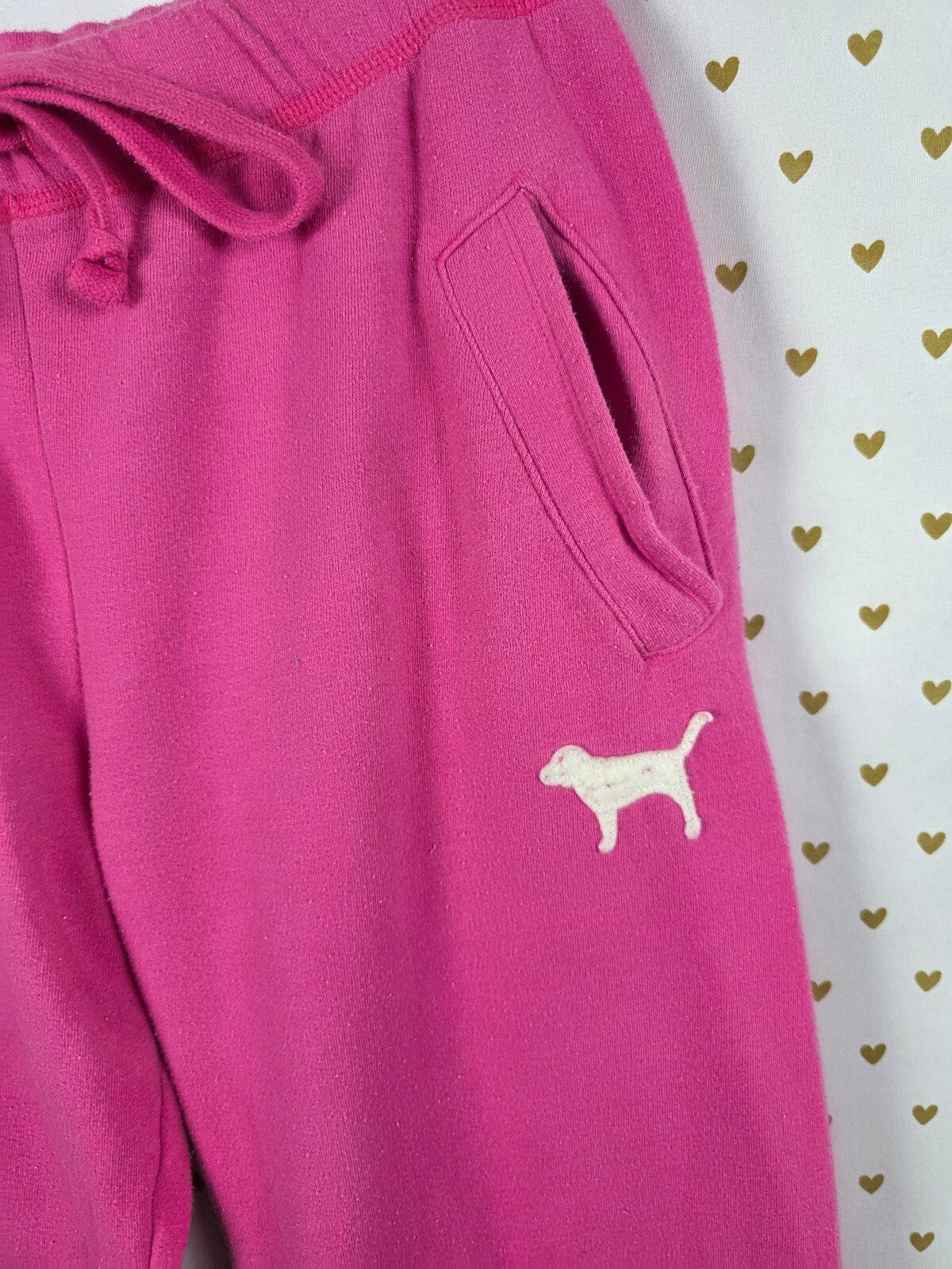Victorias Secret PINK BOYFRIEND Diaper butt Logo Sweats Sweatpants Flare SMALL