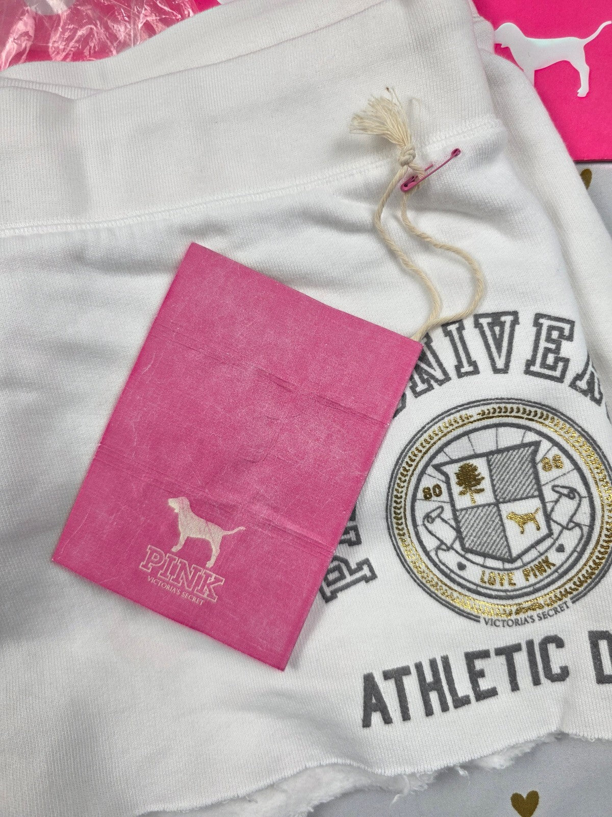Victoria’s Secret PINK University Shorts L NWT Signature 86 Velour Y2K