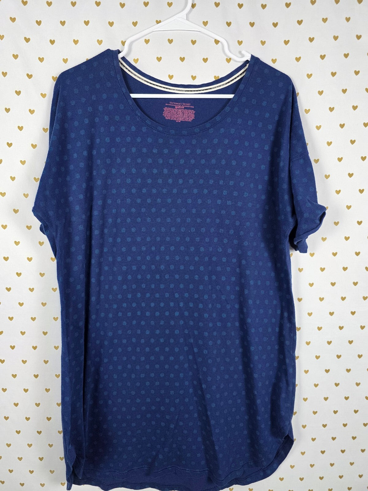 Victorias Secret Soft Polka Dot Sleep Shirt Nightgown Pajama PJ MEDIUM