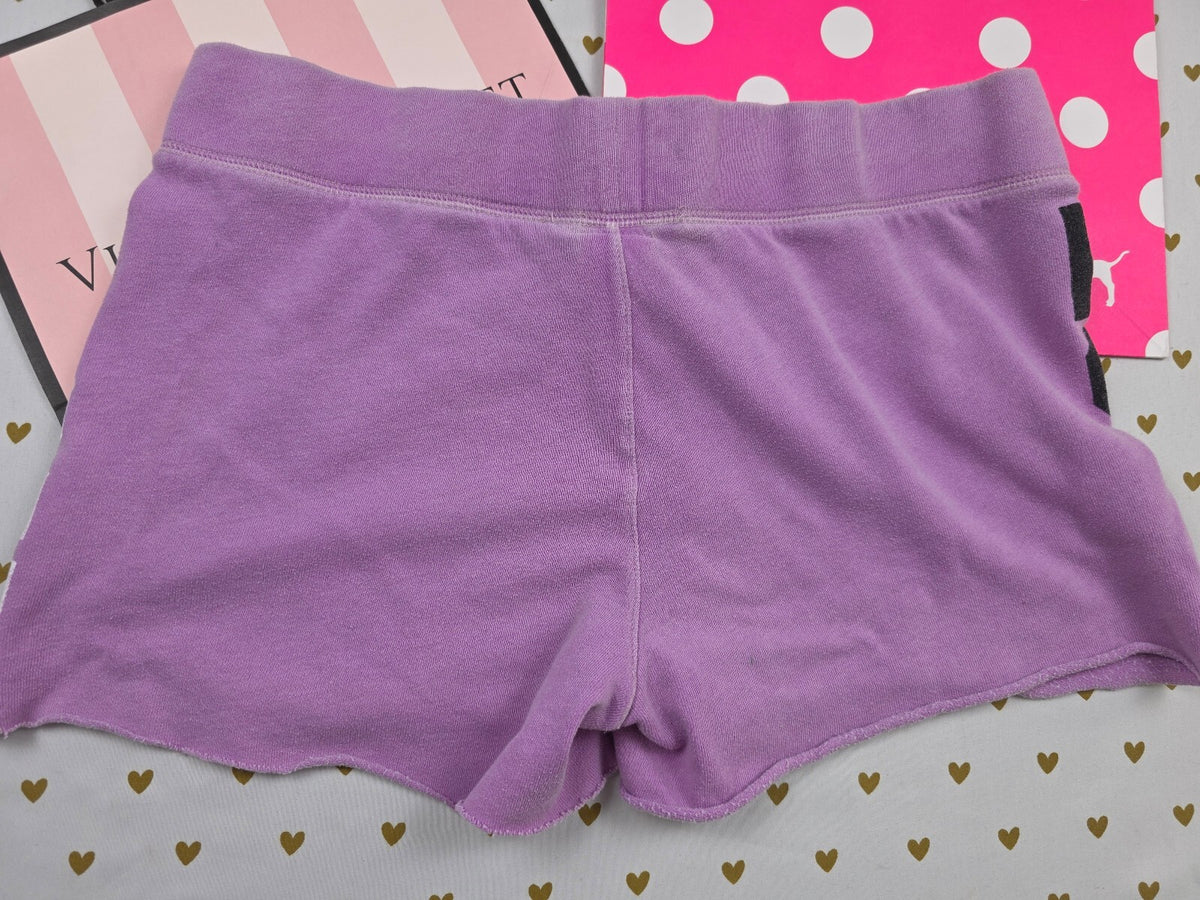 Victorias Secret PINK Vintage Purple Logo Sweat Shorts Booty Medium