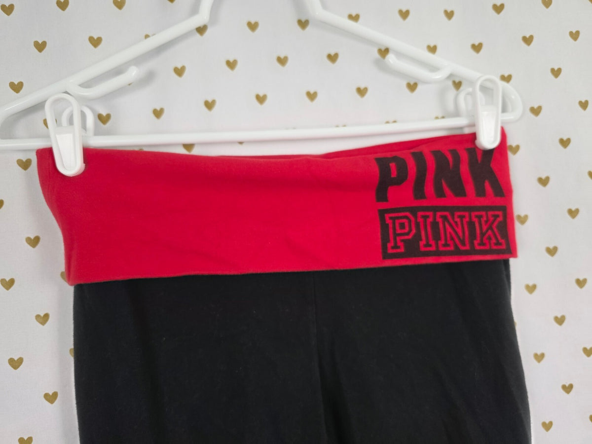 Victorias Secret PINK Vintage Red Logo ankle Skinny T2k Yoga Pants Small