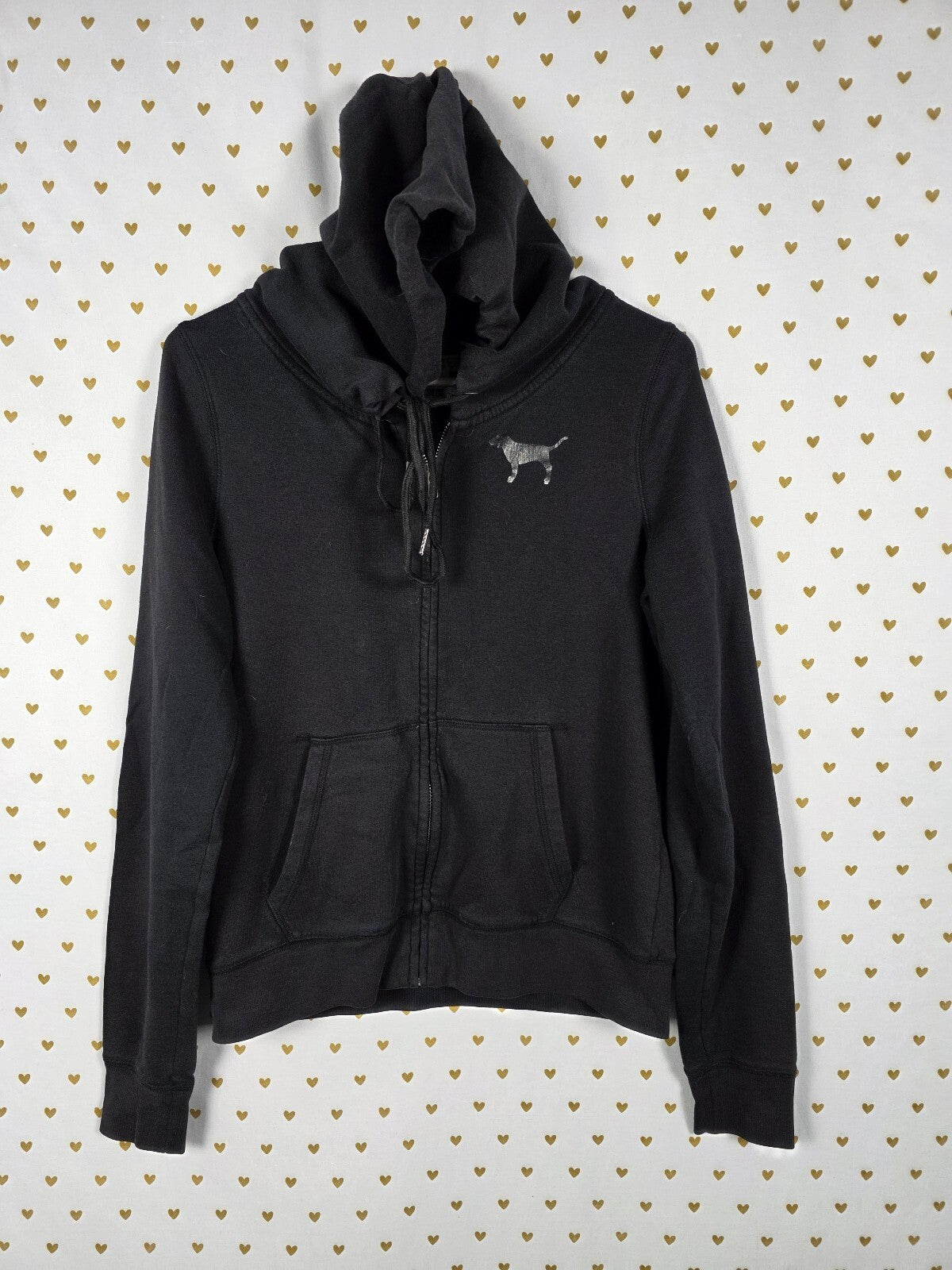 Victorias Secret Pink ZEBRA BLING Full ZIp Vintage y2k hoodie jacket MEDIUM