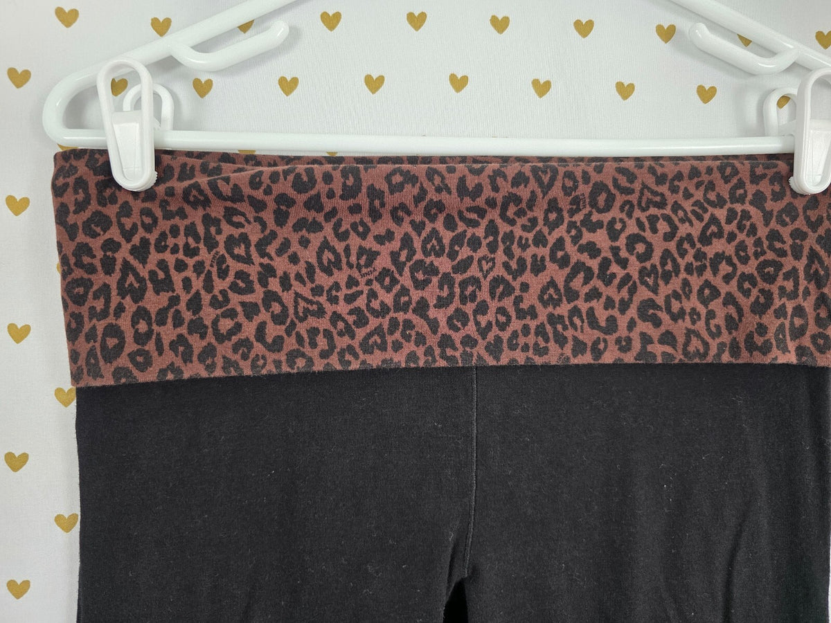 Victorias Secret PINK Foldover Flare Yoga Pants Cheetah Leopard Small