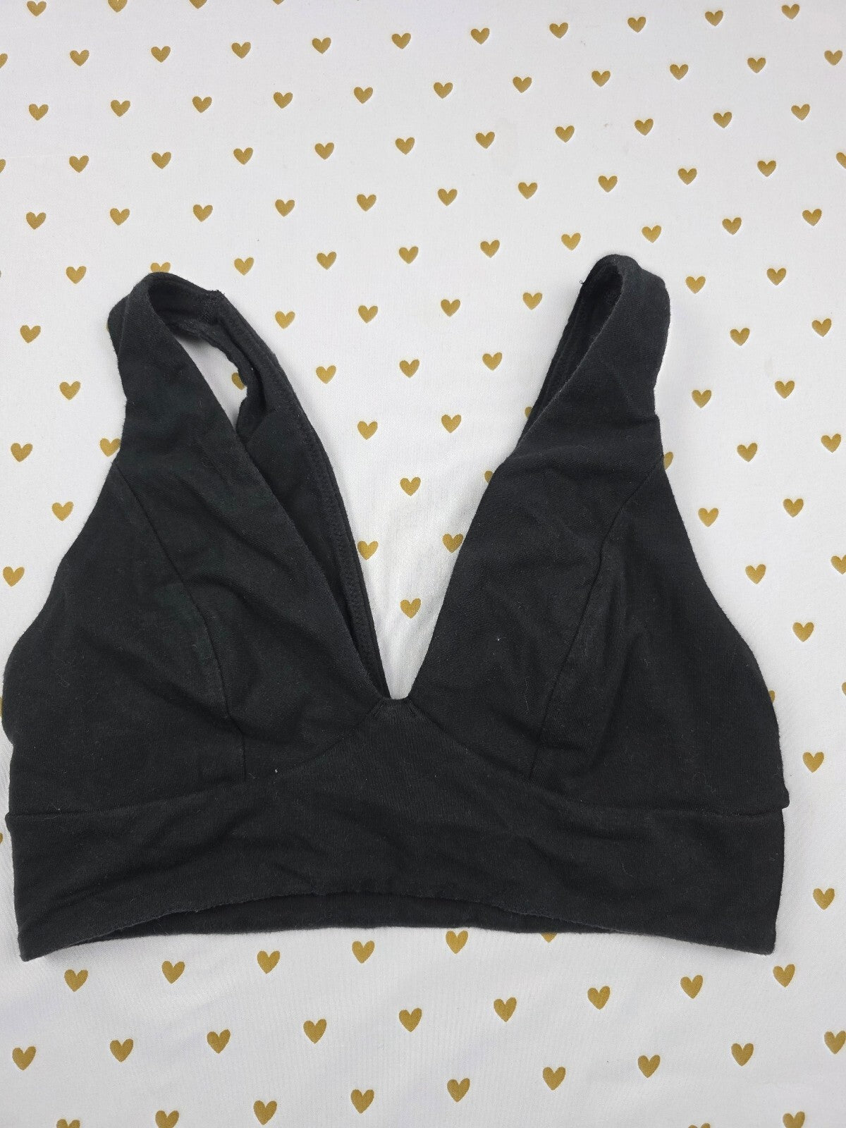 Victorias Secret Black Comfy Stretch Medium Bralette Bra Top Tank
