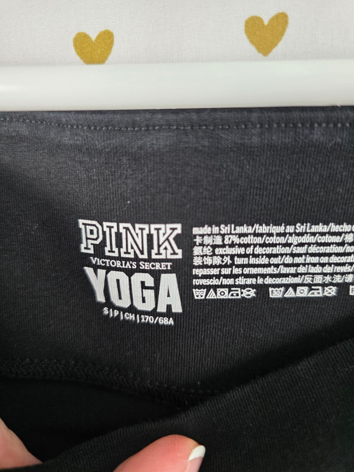 Victorias Secret PINK Mermaid Flip Bling Yoga Pants & Tee set outfit Small HTF