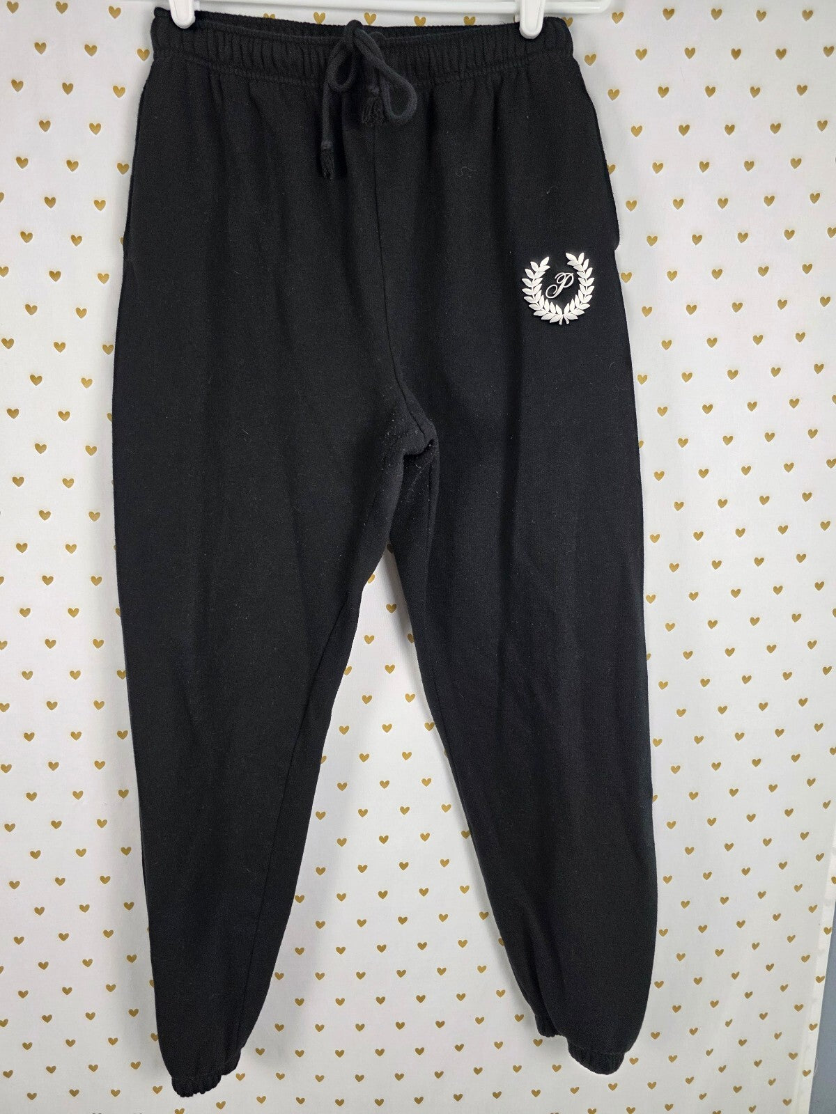 Victorias Secret Pink Crest Logo Cropped Sweater SET Sweatpants SMALL Hoodie