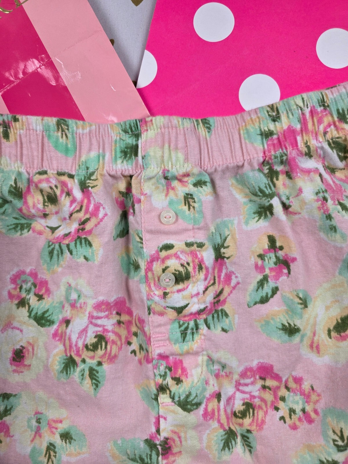 Victorias Secret PINK Floral Logo Small Sleep Shorts Boxers Pajama Bottoms