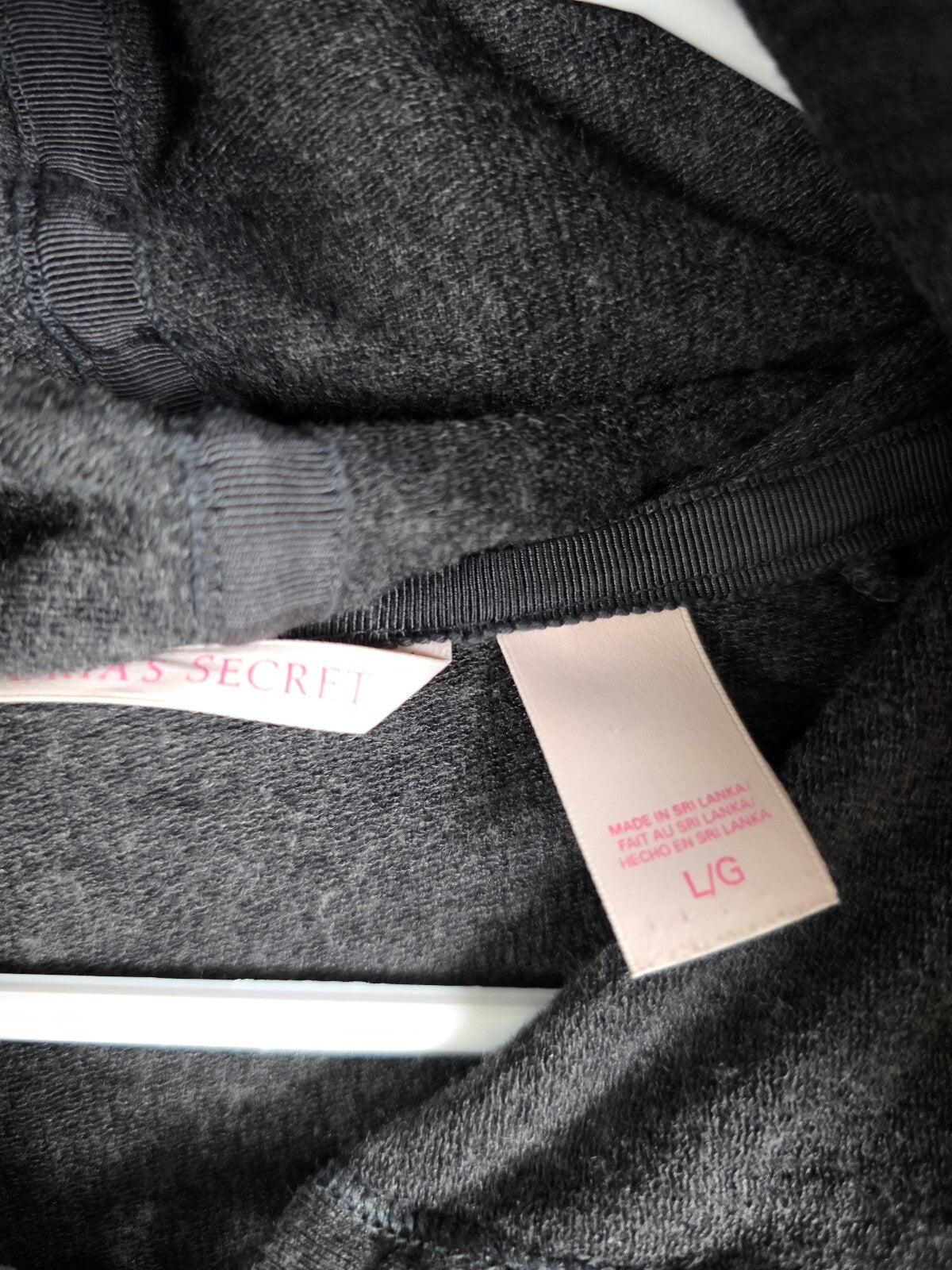Victorias Secret ANGELS Bling Wings Dark Grey hoodie Jacket Full Zip Large