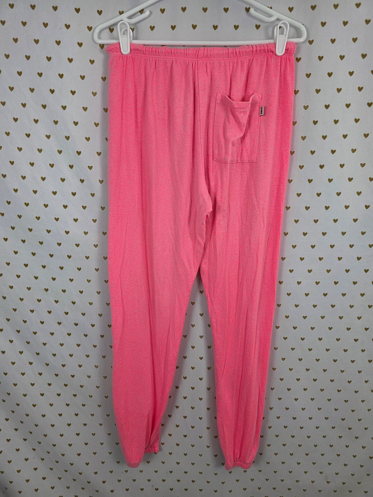 Victorias Secret  Pink Thin Neon flowy Medium Sleep Pants Pajama PJ Bottoms