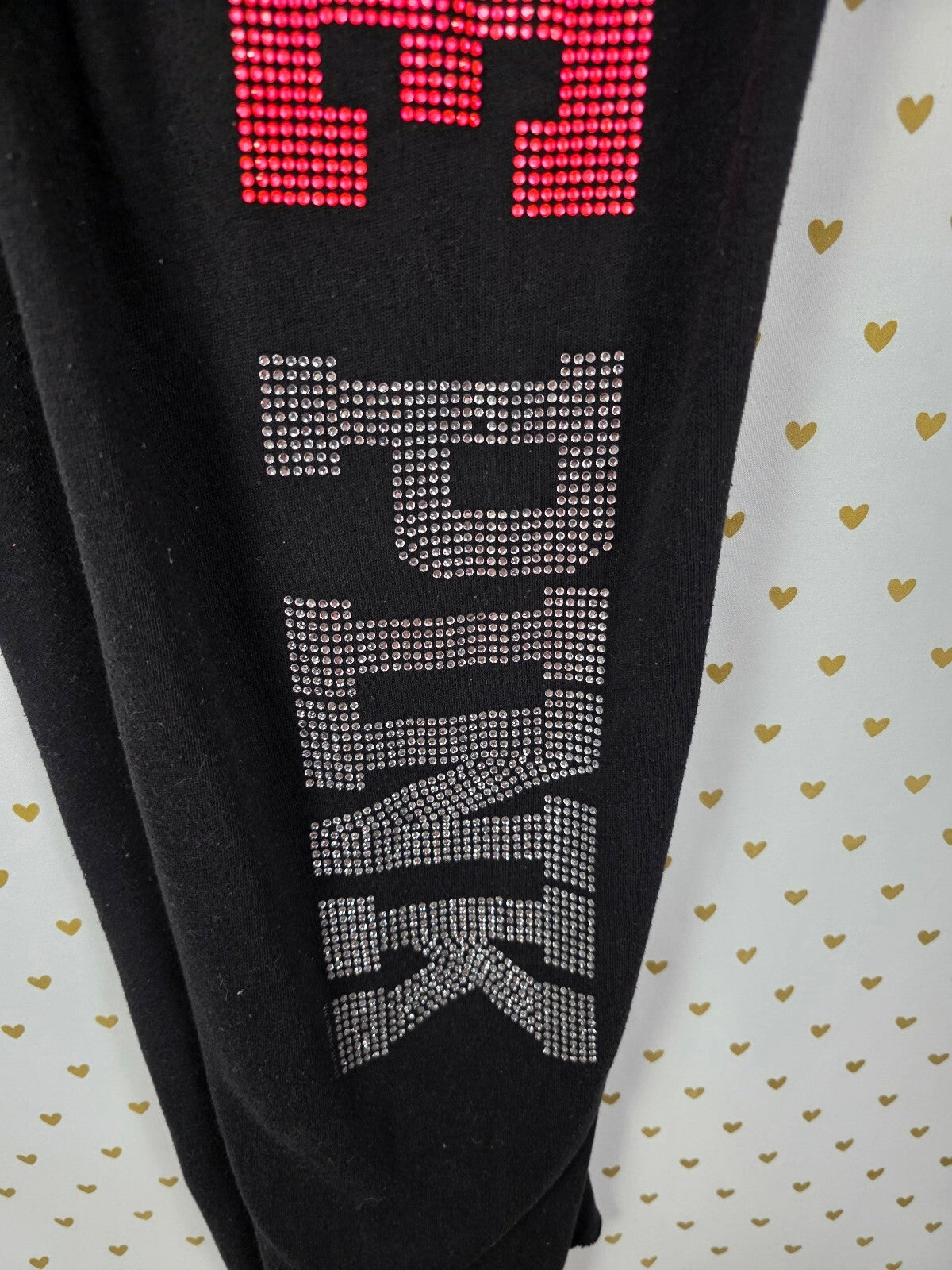 Victorias Secret PINK HTF Bling LOVE Studded Flare Leg Vintage Y2k Small
