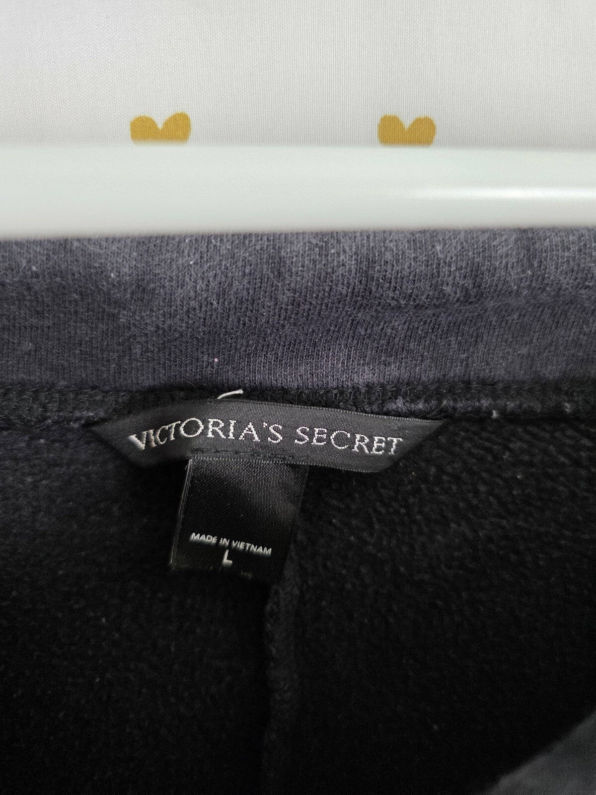 Victorias Secret Black Logo Sweats Crest V Large Sweatpants