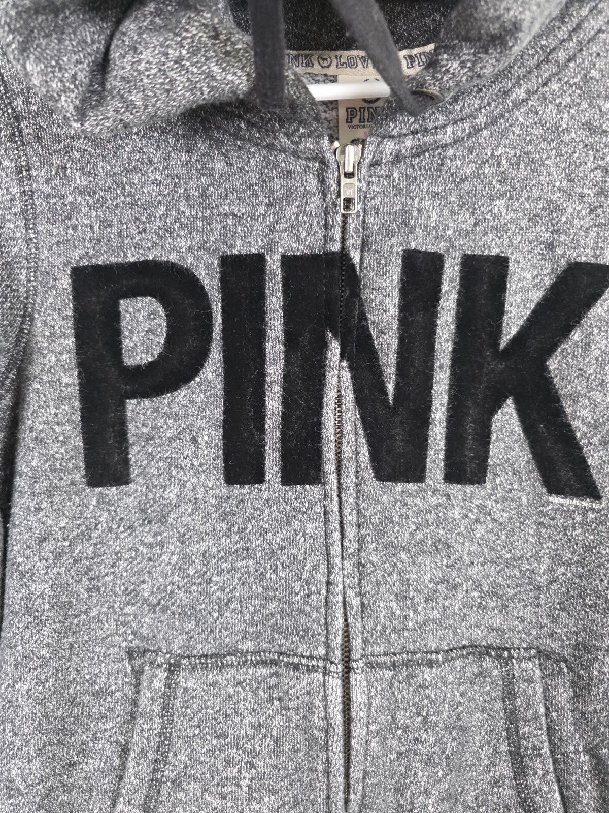 Victorias Secret Pink Vintage Logo full zip Hoodie Jacket Small