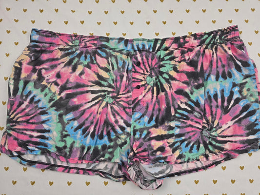Victorias Secret PINK Tye Dye 2XL XXL Sleep Shorts Boxers Pajama Bottoms