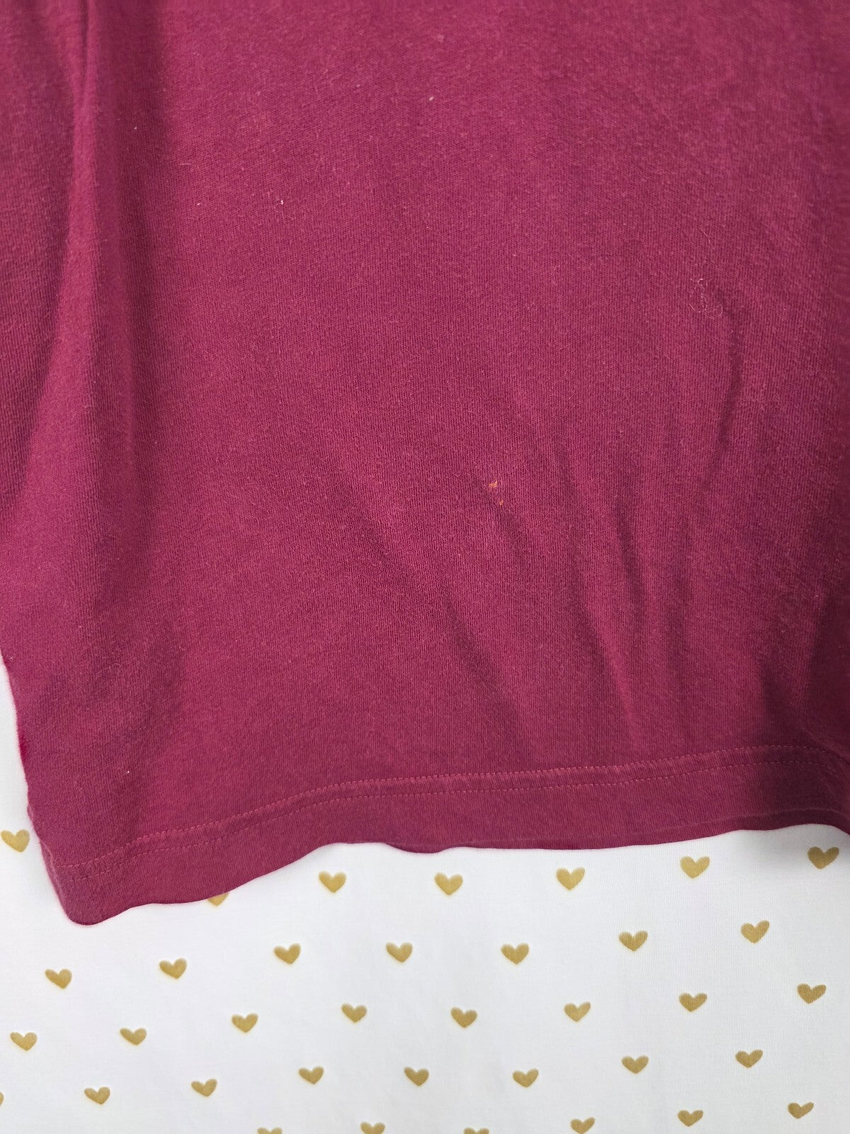 Victorias Secret PINK Maroon Rose BLING Sequined Tee shirt Logo Medium