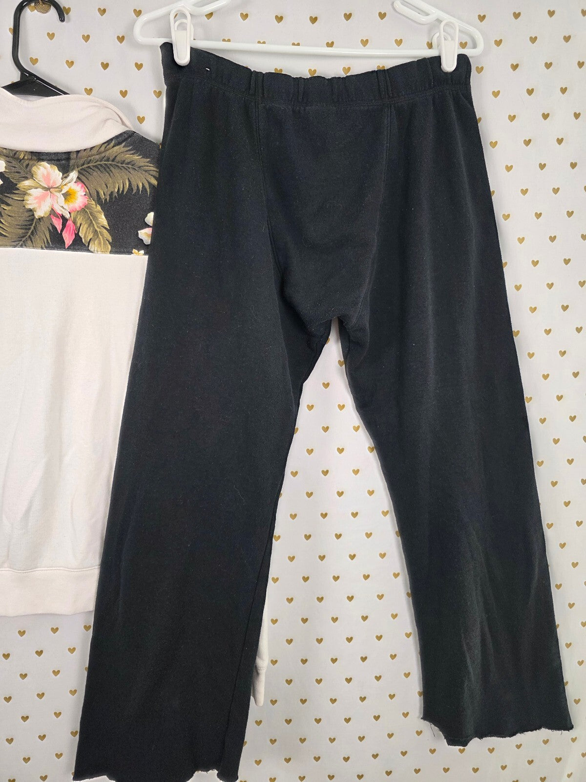 Victorias Secret PINK Vintage Boyfriend Sweats Set Quarter Zip Floral Outfit XS