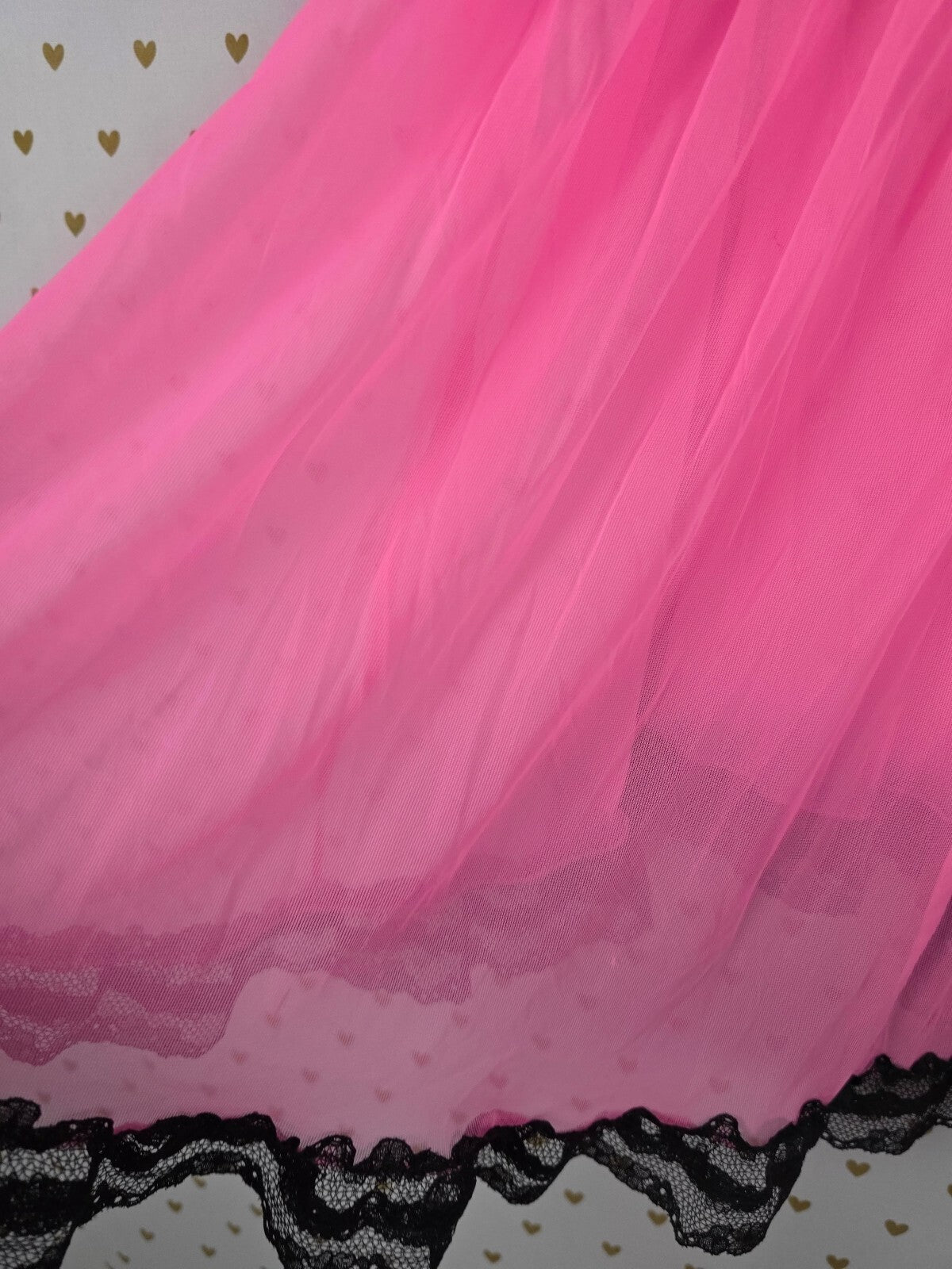 Victoria's Secret Sexy Little Things Pink Black Lace Babydoll Nightie M NWT NEW