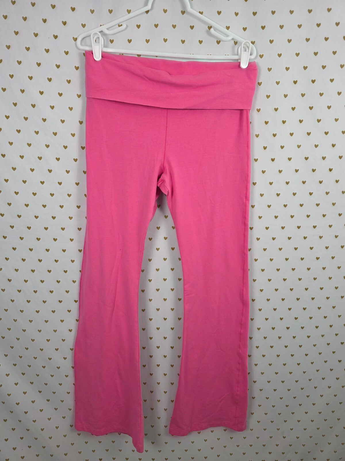 Victorias Secret PINK Bling Foldover Flare Yoga pants studded Large