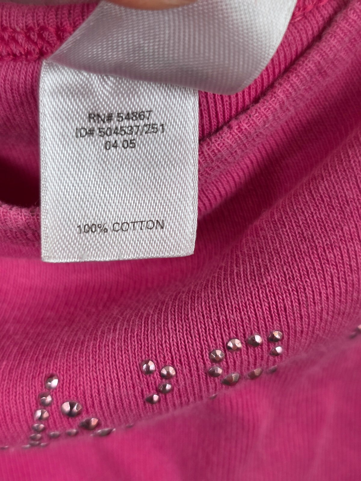 Victorias Secret Vintage Pink Studded Logo Tank Top Cotton Medium
