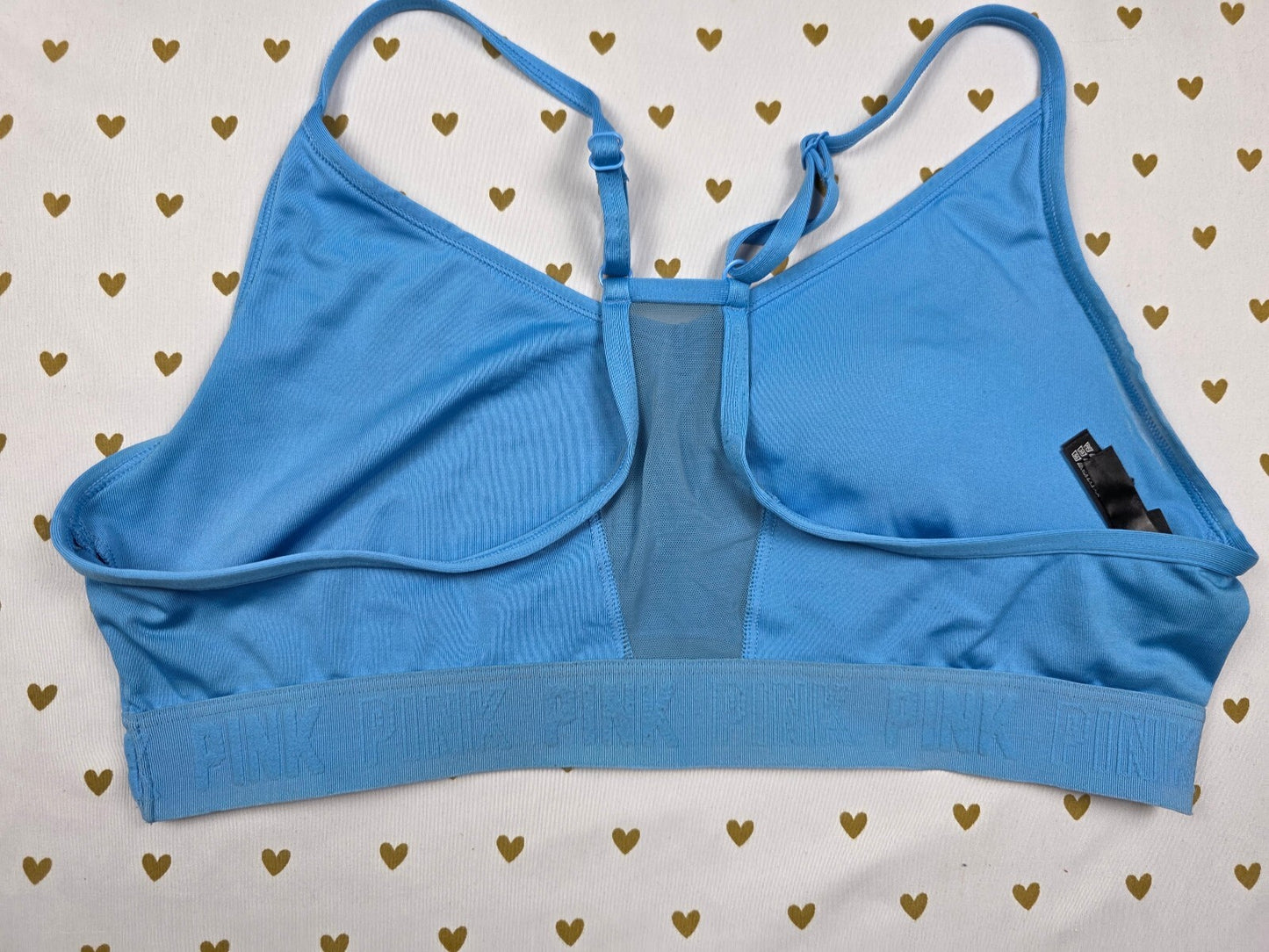 Victorias Secret Pink Blue Sports bra XL Bralette Bra Top Tank