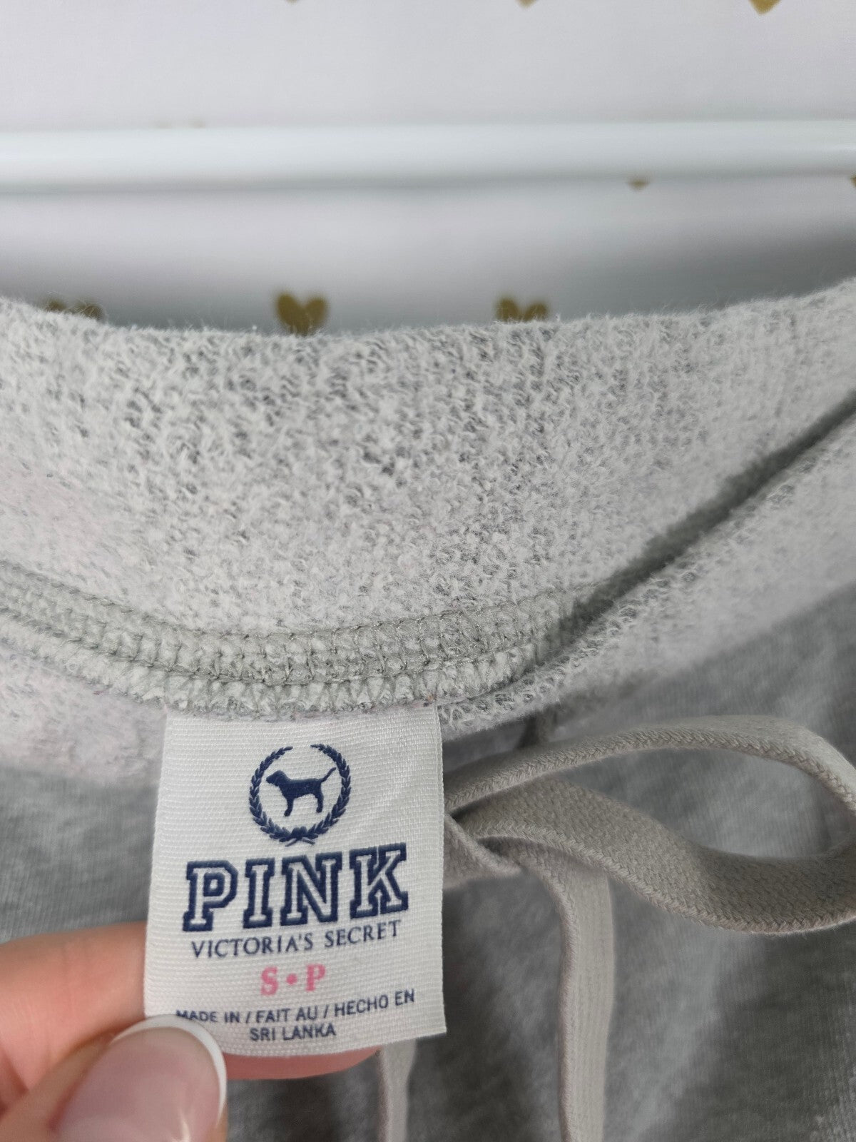 Victorias Secret PINK Vintage Boyfriend Diaper Butt Neon Logo Sweats SMALL
