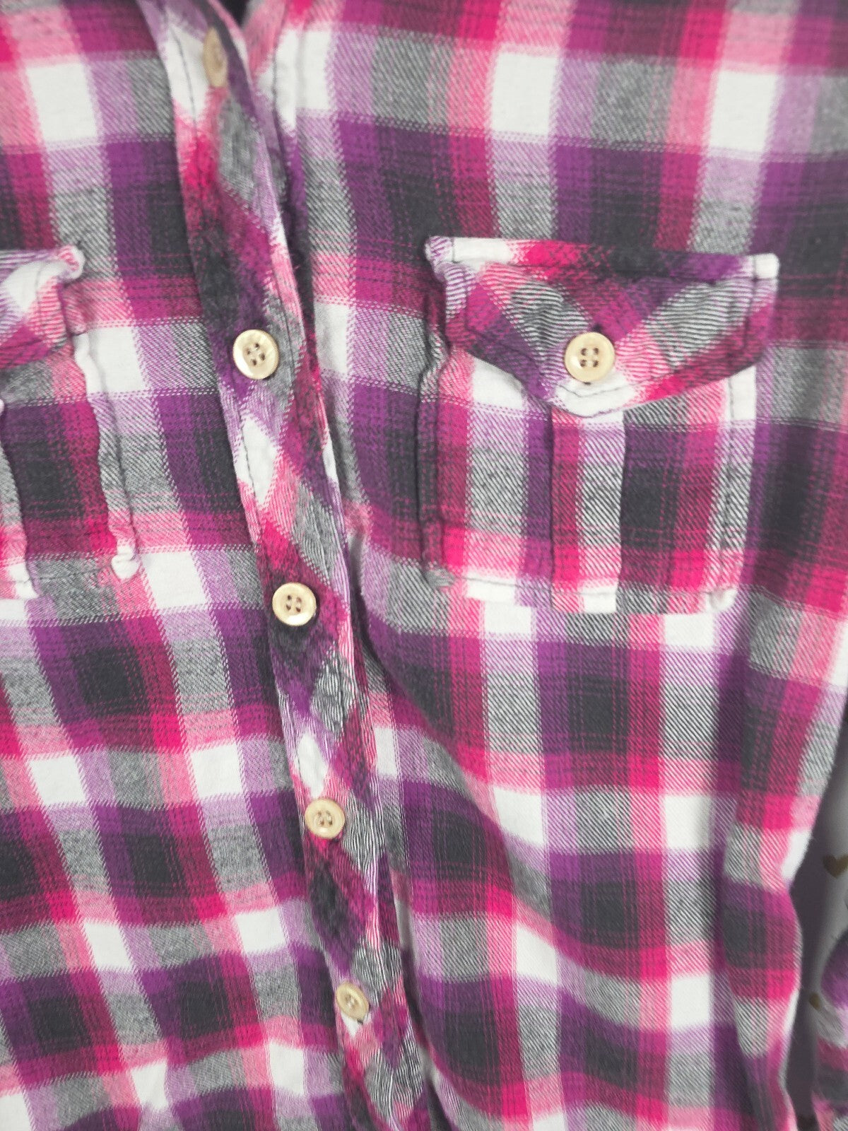 Victorias Secret PINK Vintage Plaid Button Down Long sleeve Shirt Small