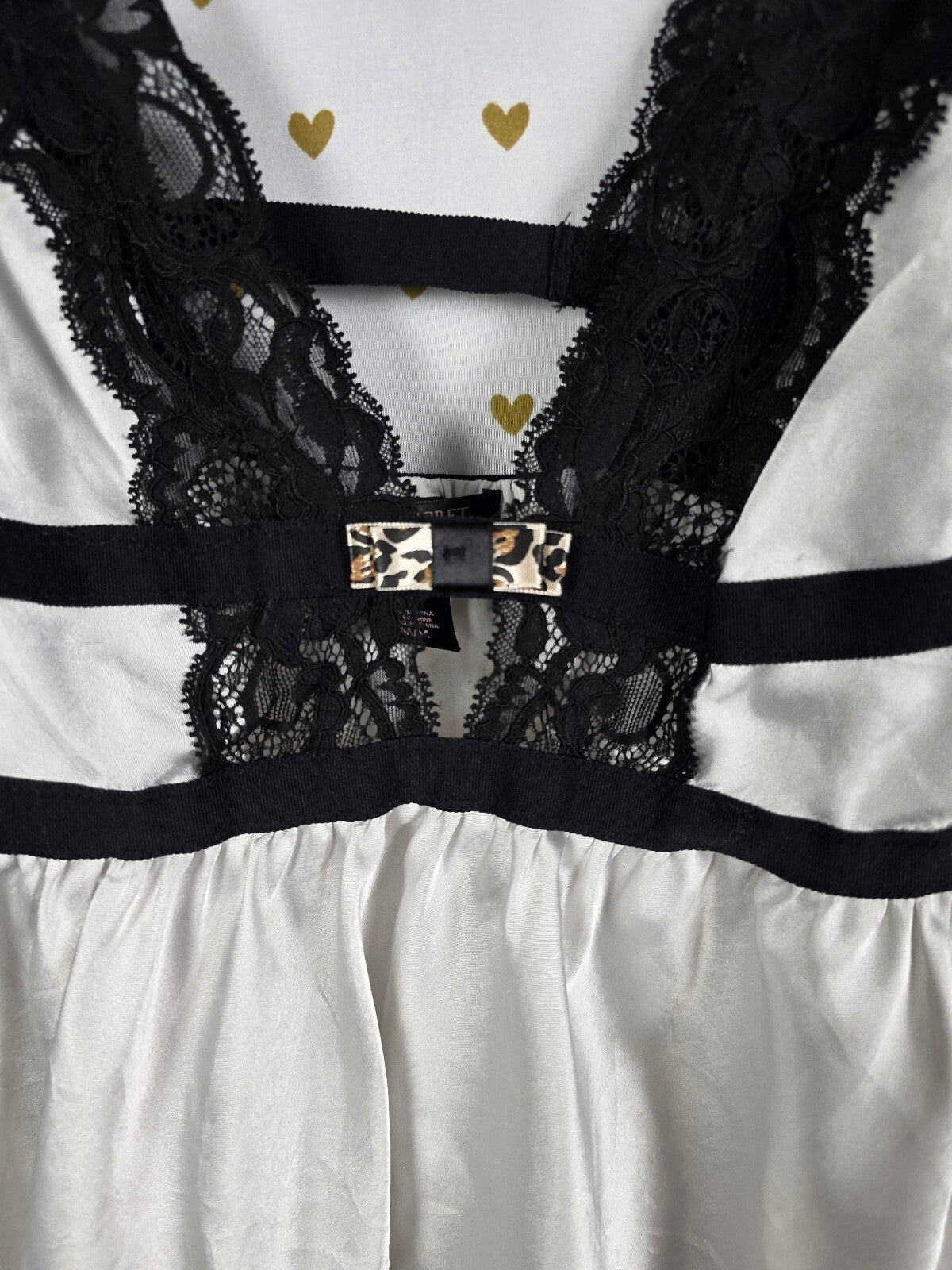 Victorias Secret White Silky Satin Babydoll Nightie Lingerie MEDIUM