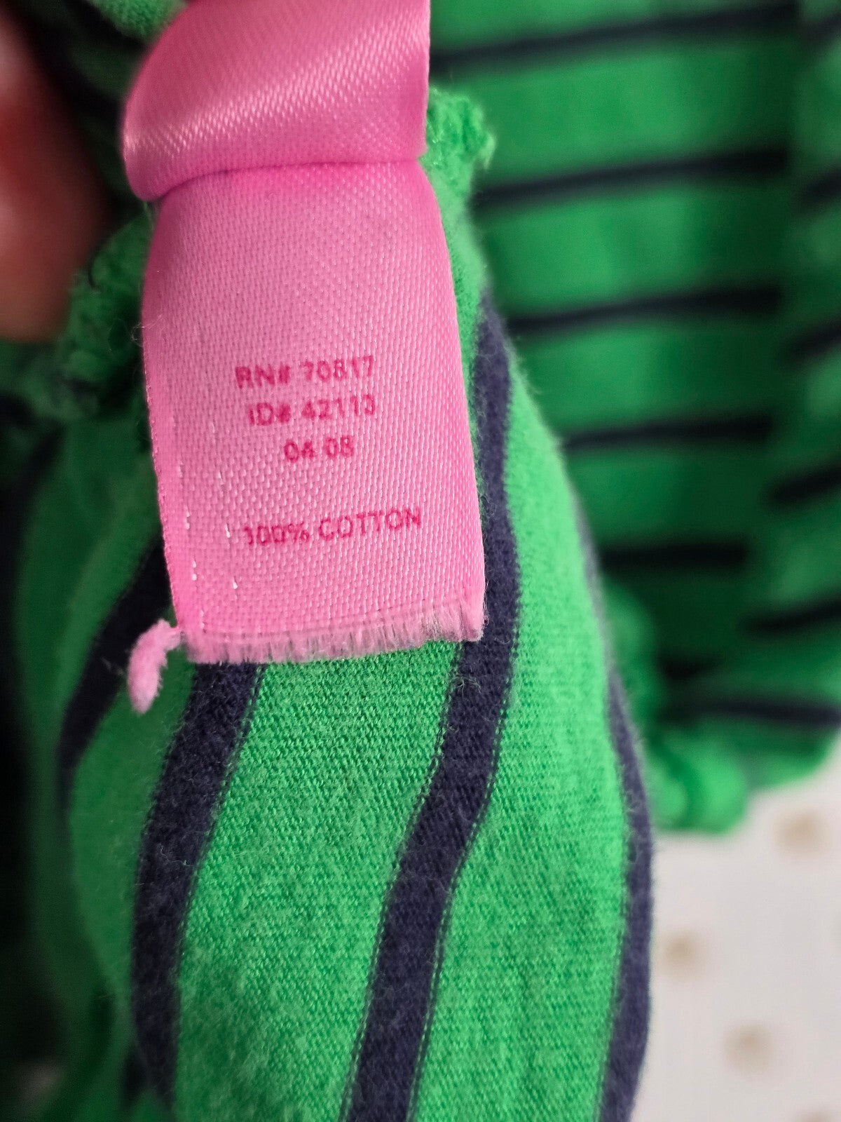 Vintage 2005 Victoria's Secret PINK Green Striped Ruffle Dress M Y2K Dog
