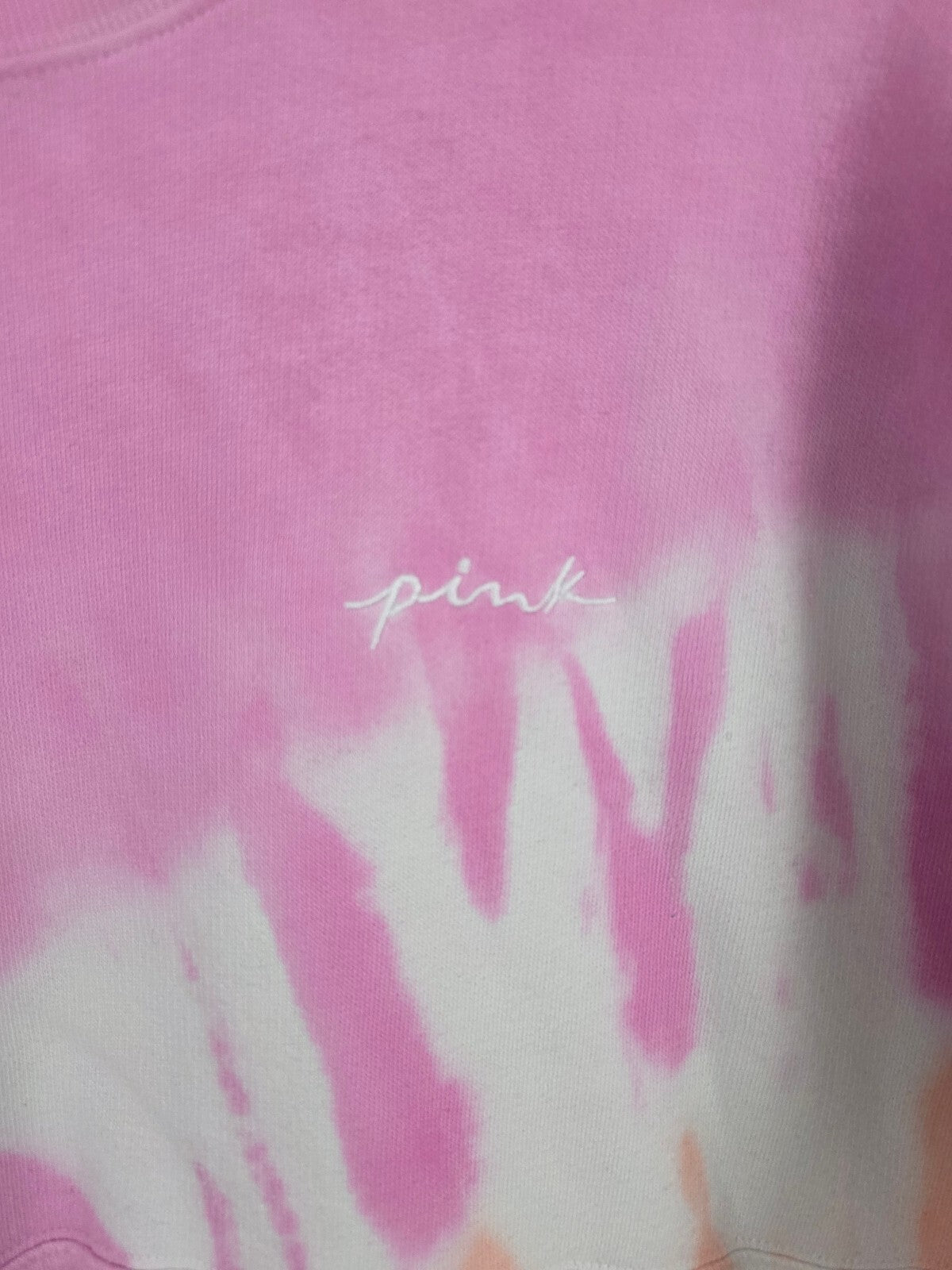 Victorias Secret Pink Love Tye Dye Oversized Sweater shirt Medium